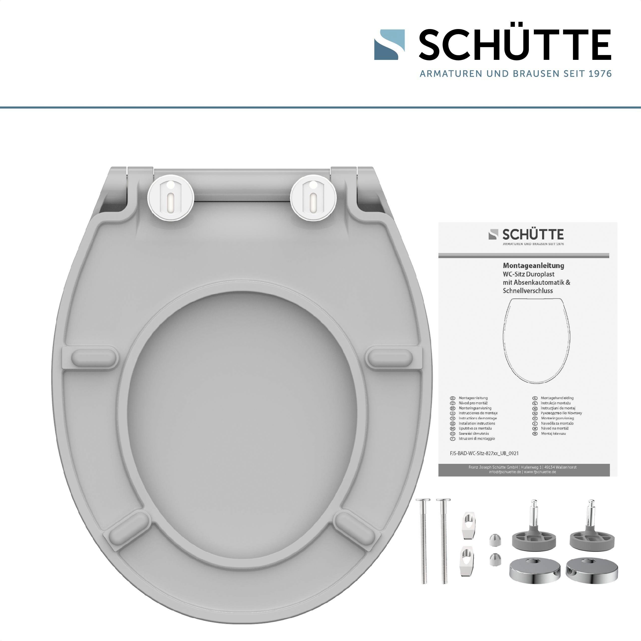 Schütte Toiletzitting SLIM Duroplast, softclosemechanisme, snelsluiting, bijzonder plat model