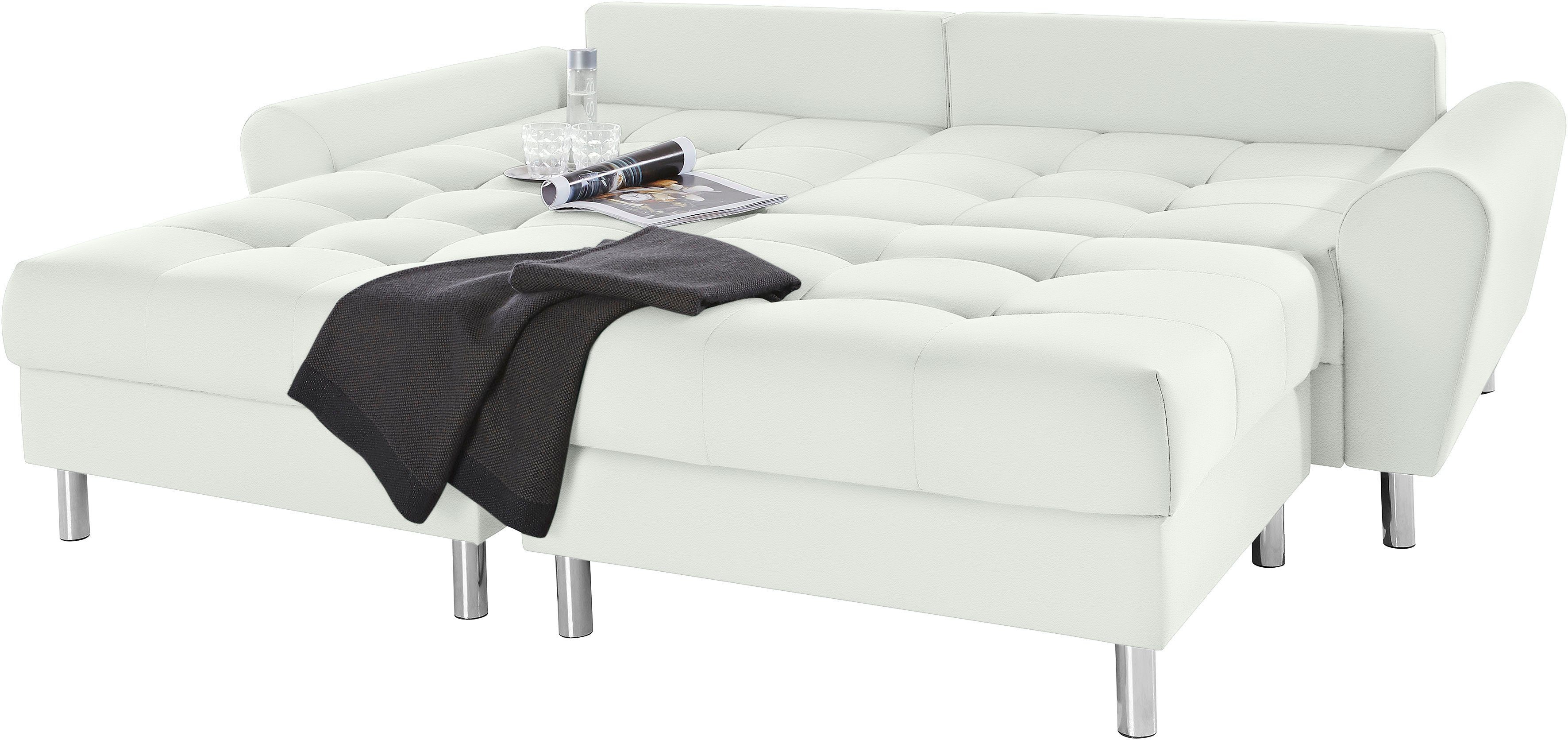 COLLECTION AB Hoekbank Rada L-vorm inclusief hocker, slaapfunctie en binnenvering