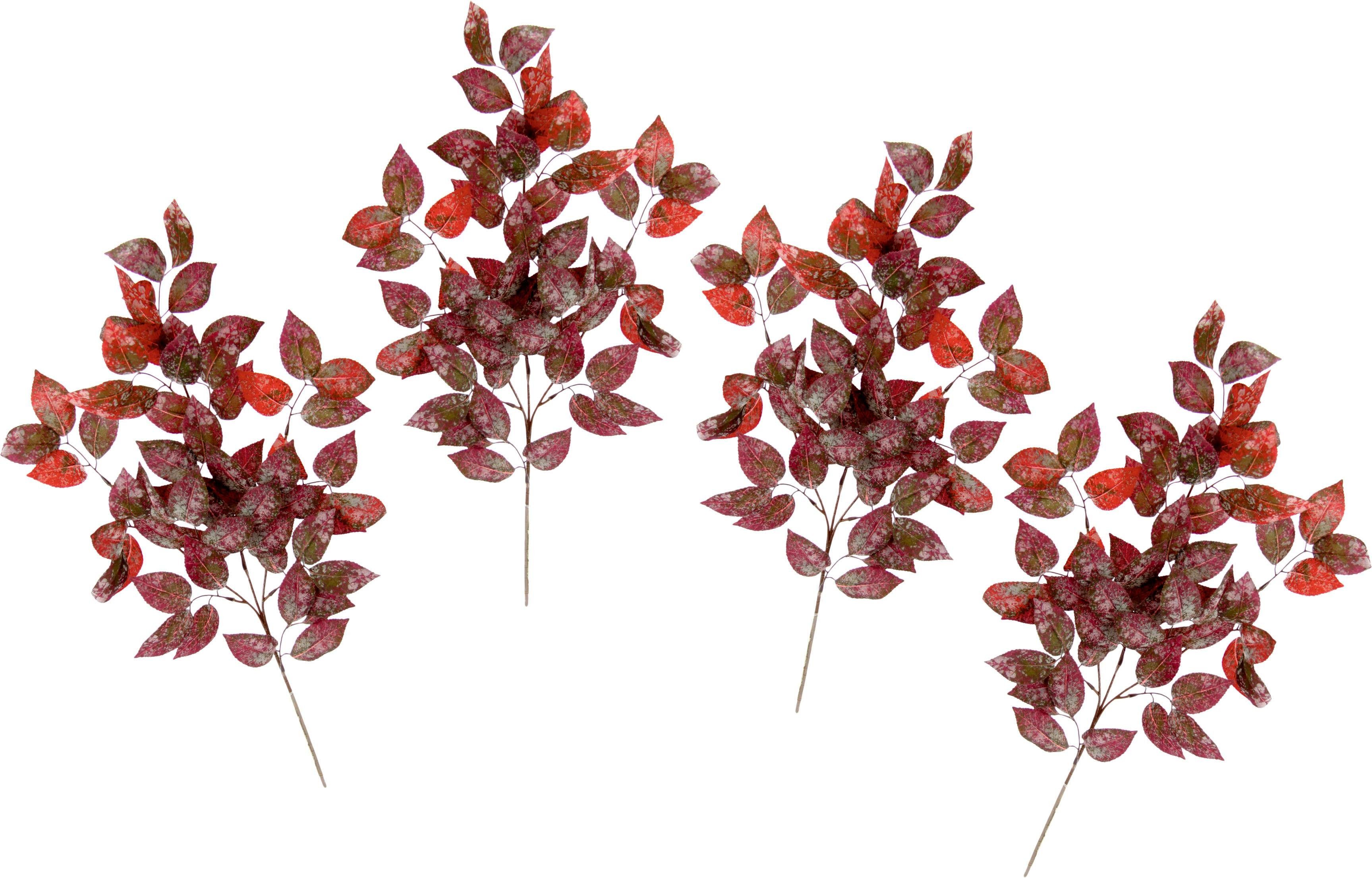 I.GE.A. Kunstplant (set, 4 stuks) kunstplanten rood