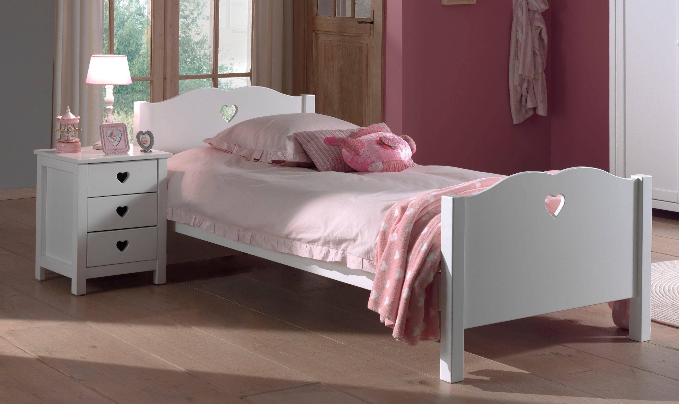 Vipack Kinderledikant Amori 1-persoons, kinderbed eenpersoonsbedden wit