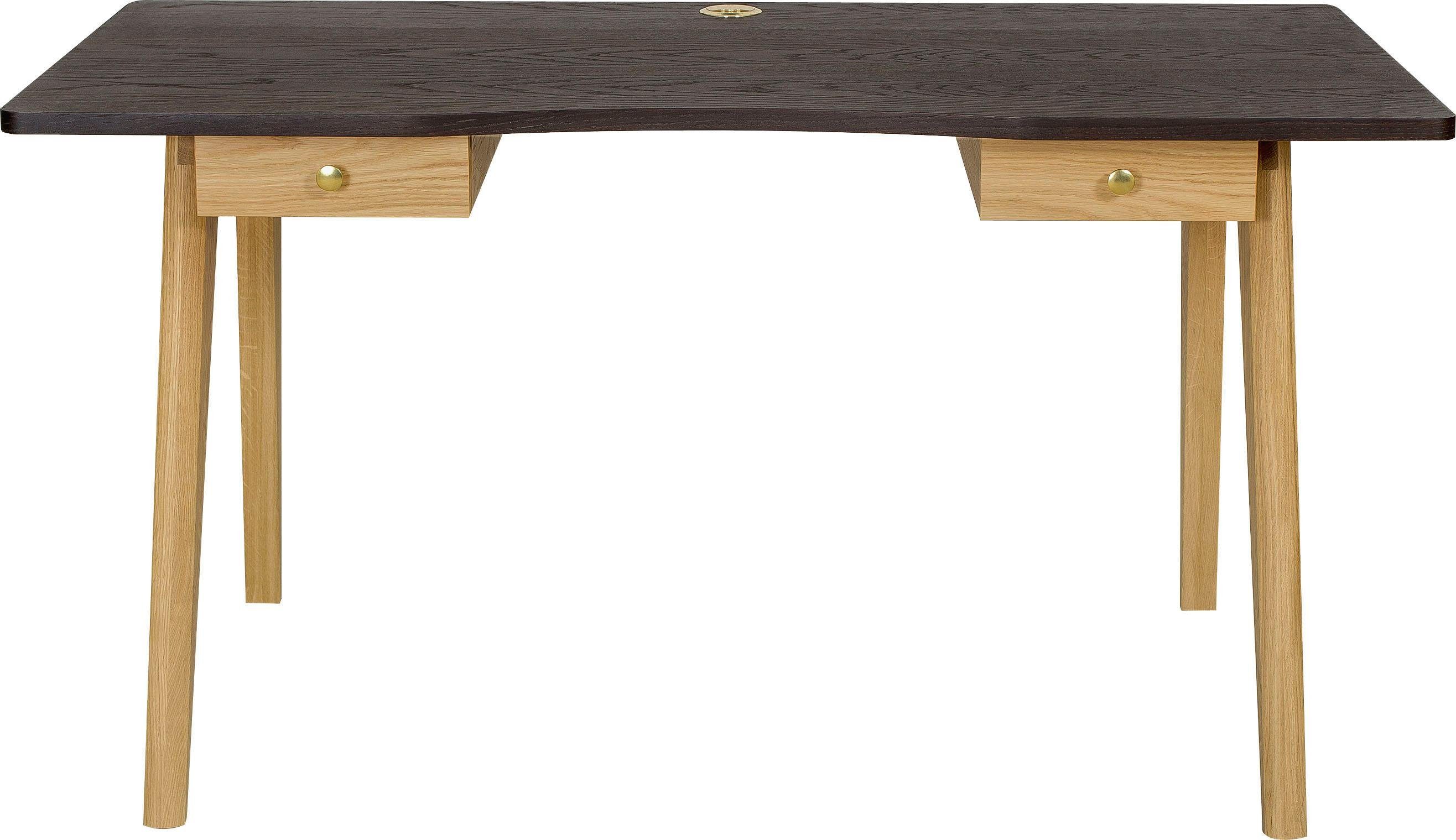 Woodman Bureau Peer in scandinavisch design, tafelpoten van massief eiken