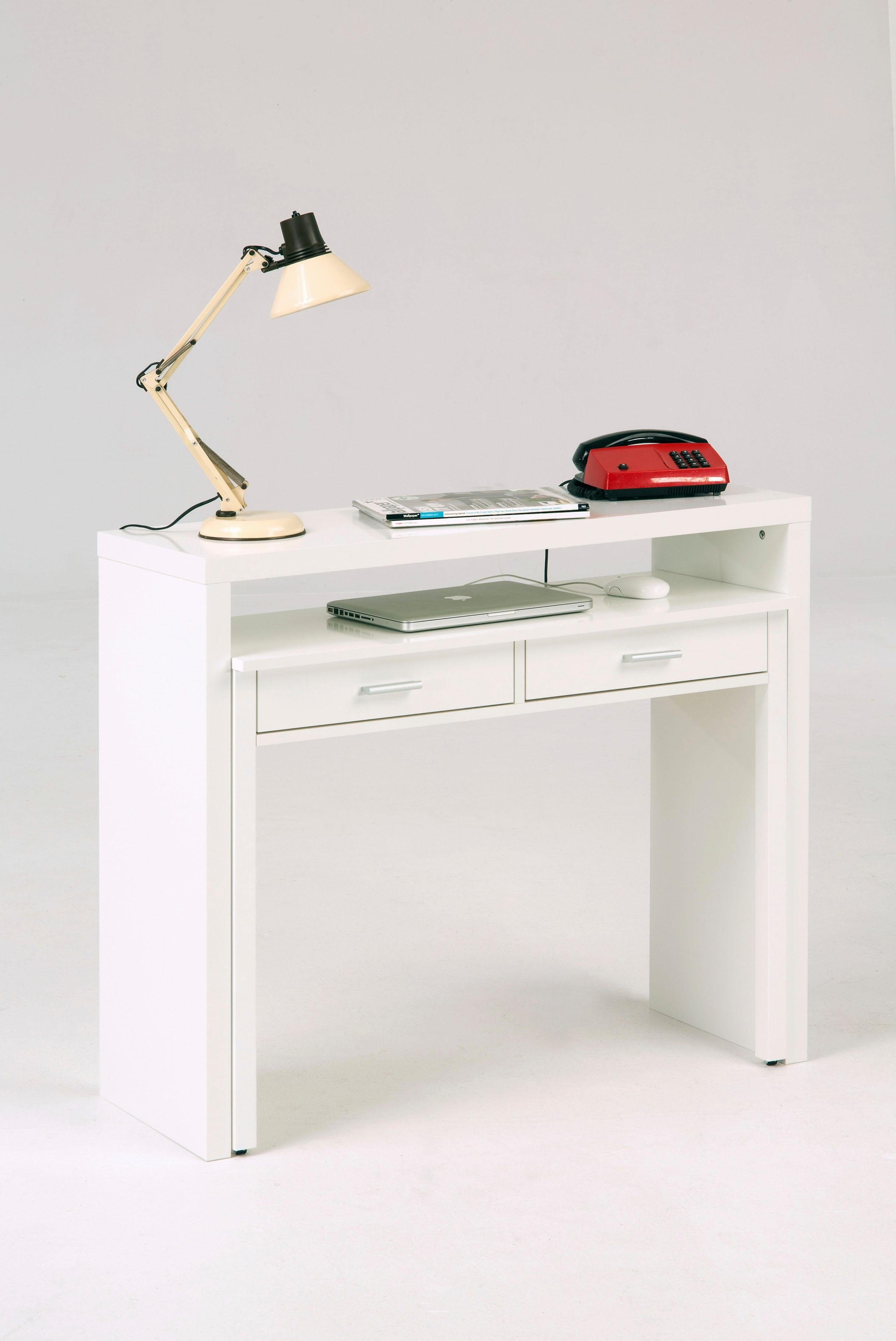 Woodman Sidetable Vince met uittrekfunctie, in eenvoudig scandinavisch design