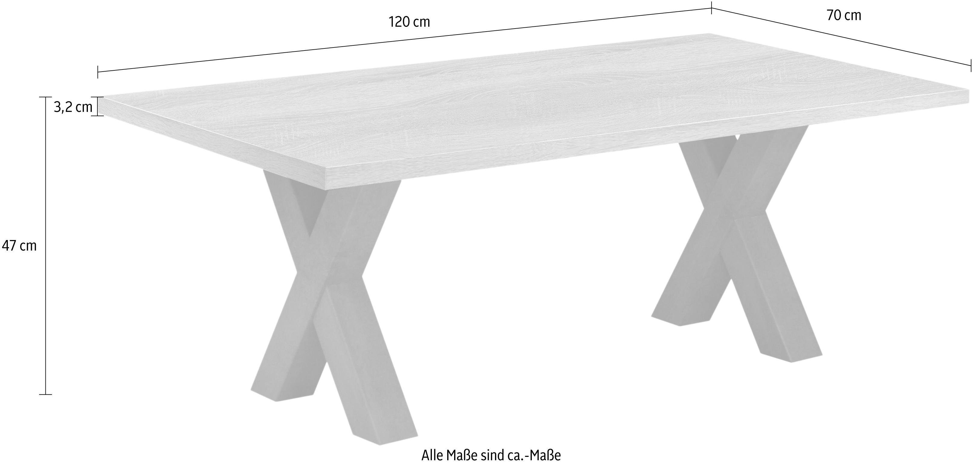 Mäusbacher Salontafel Mister X-CT 120 TOPSELLER! Mäusbacher salontafel met X-frame. Breedte 120 cm
