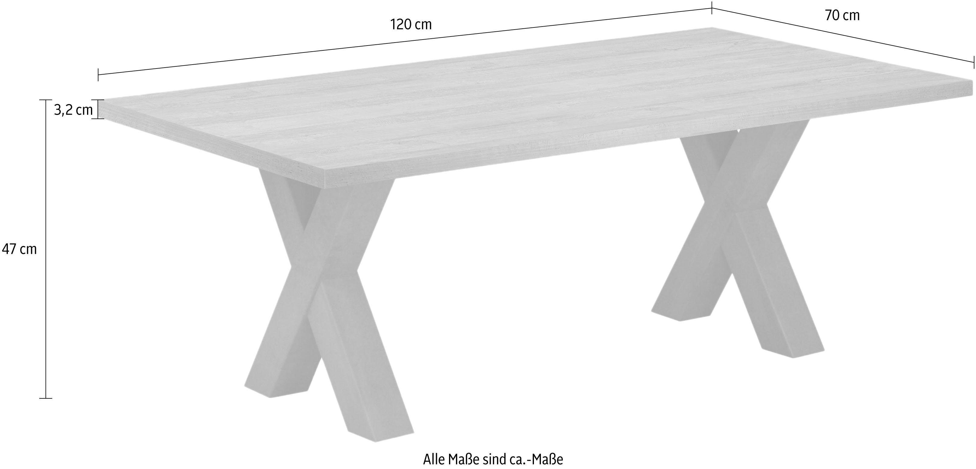 Mäusbacher Salontafel Mister X-CT 120 TOPSELLER! Mäusbacher salontafel met X-frame. Breedte 120 cm