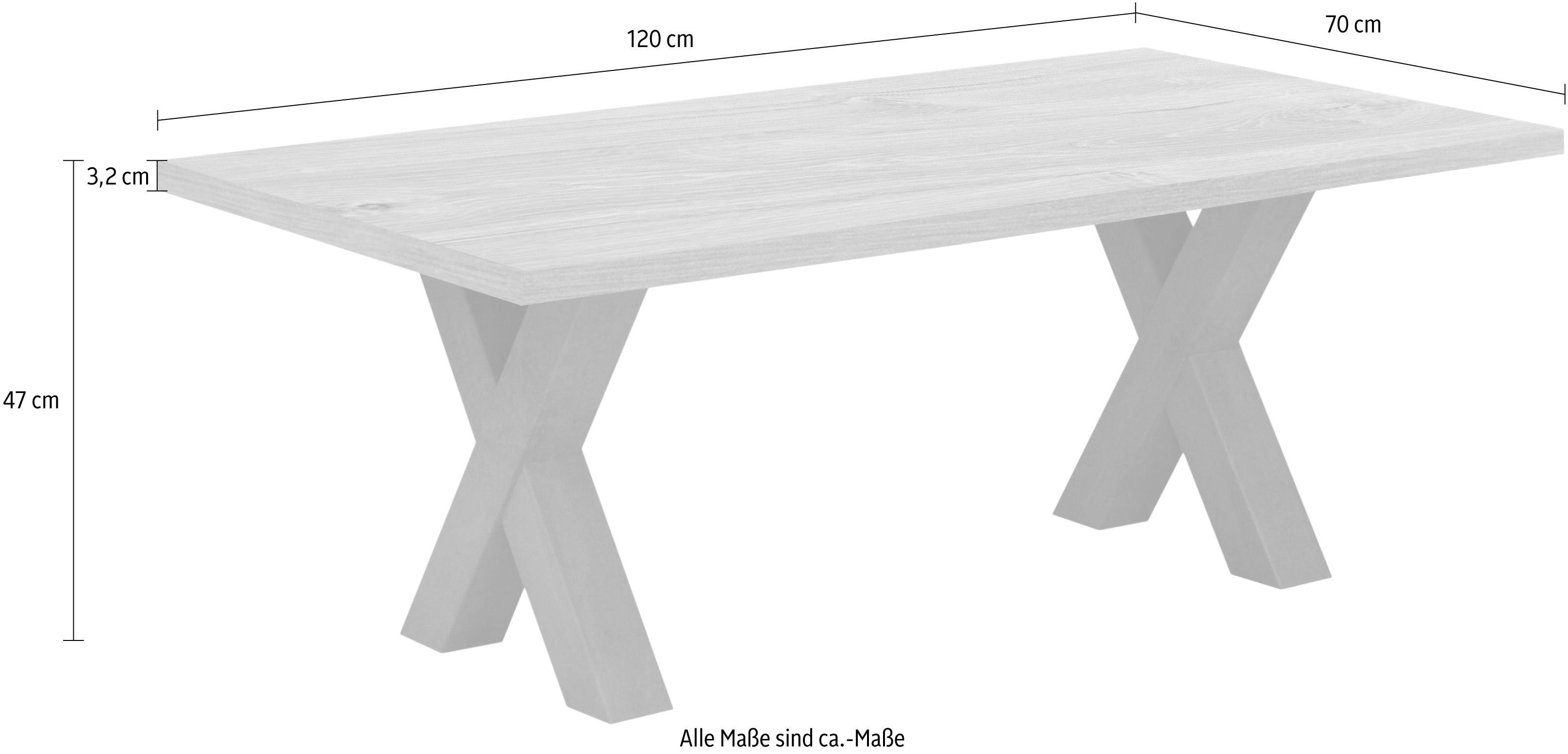Mäusbacher Salontafel Mister X-CT 120 TOPSELLER! Mäusbacher salontafel met X-frame. Breedte 120 cm