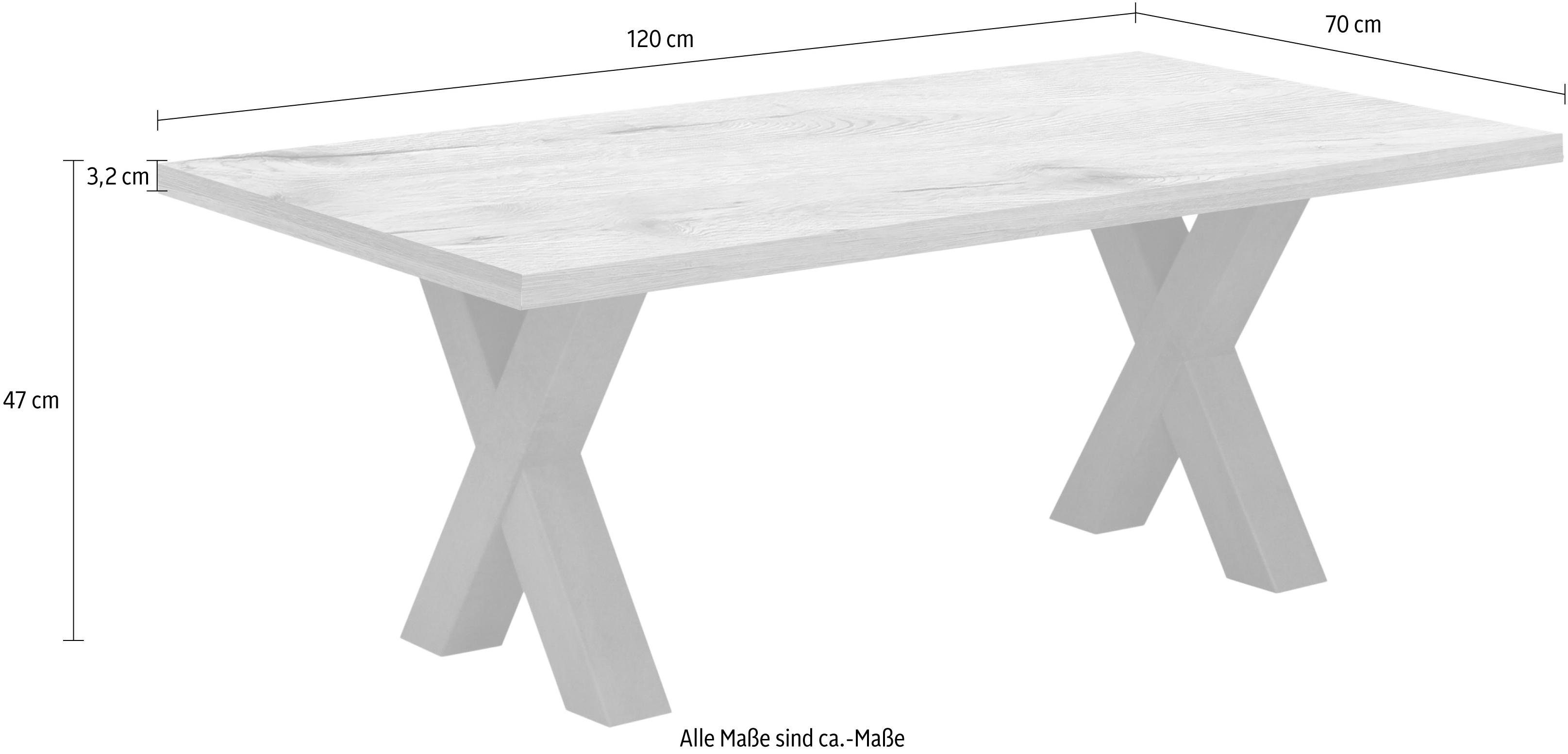 Mäusbacher Salontafel Mister X-CT 120 TOPSELLER! Mäusbacher salontafel met X-frame. Breedte 120 cm