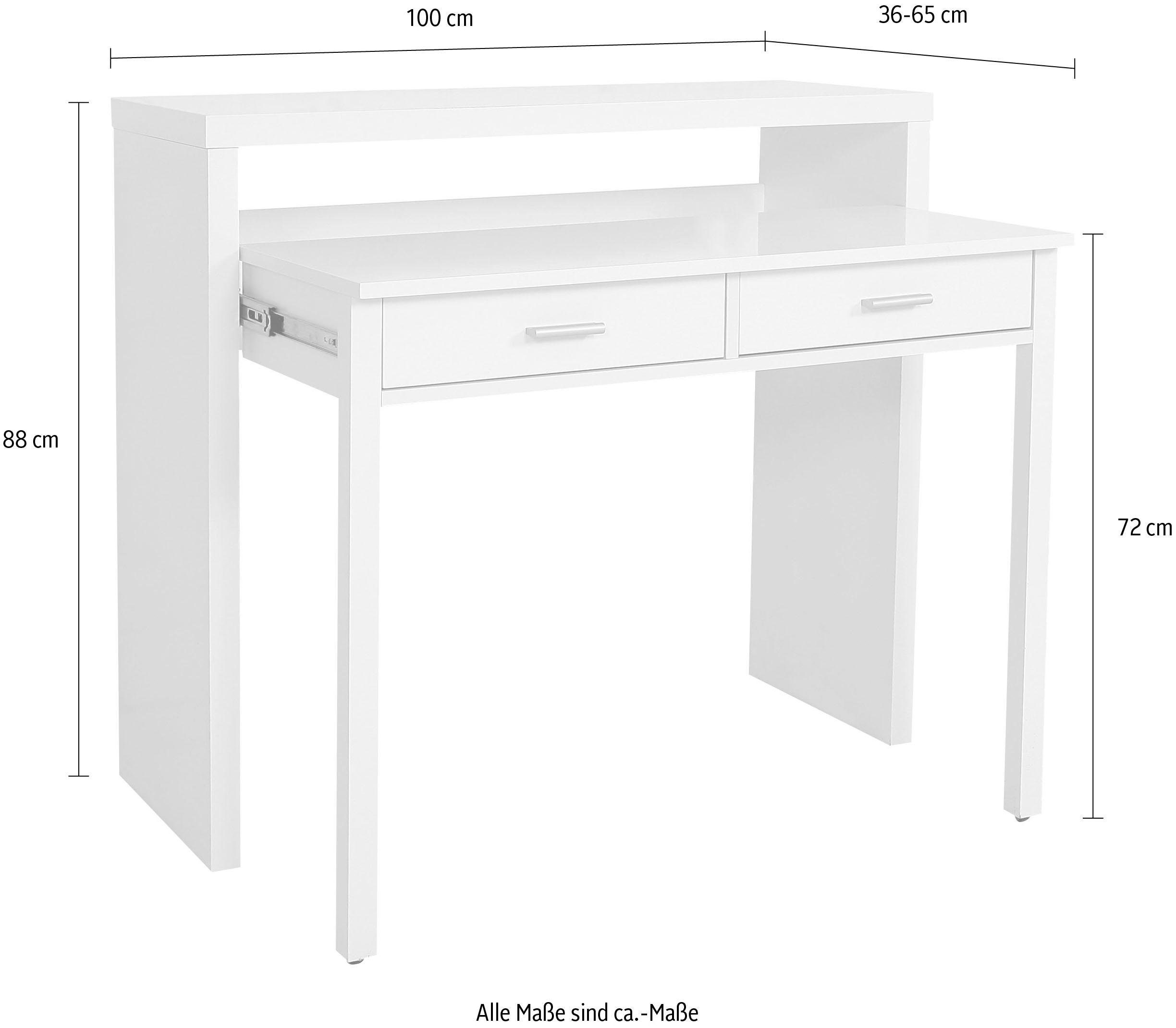 Woodman Sidetable Vince met uittrekfunctie, in eenvoudig scandinavisch design