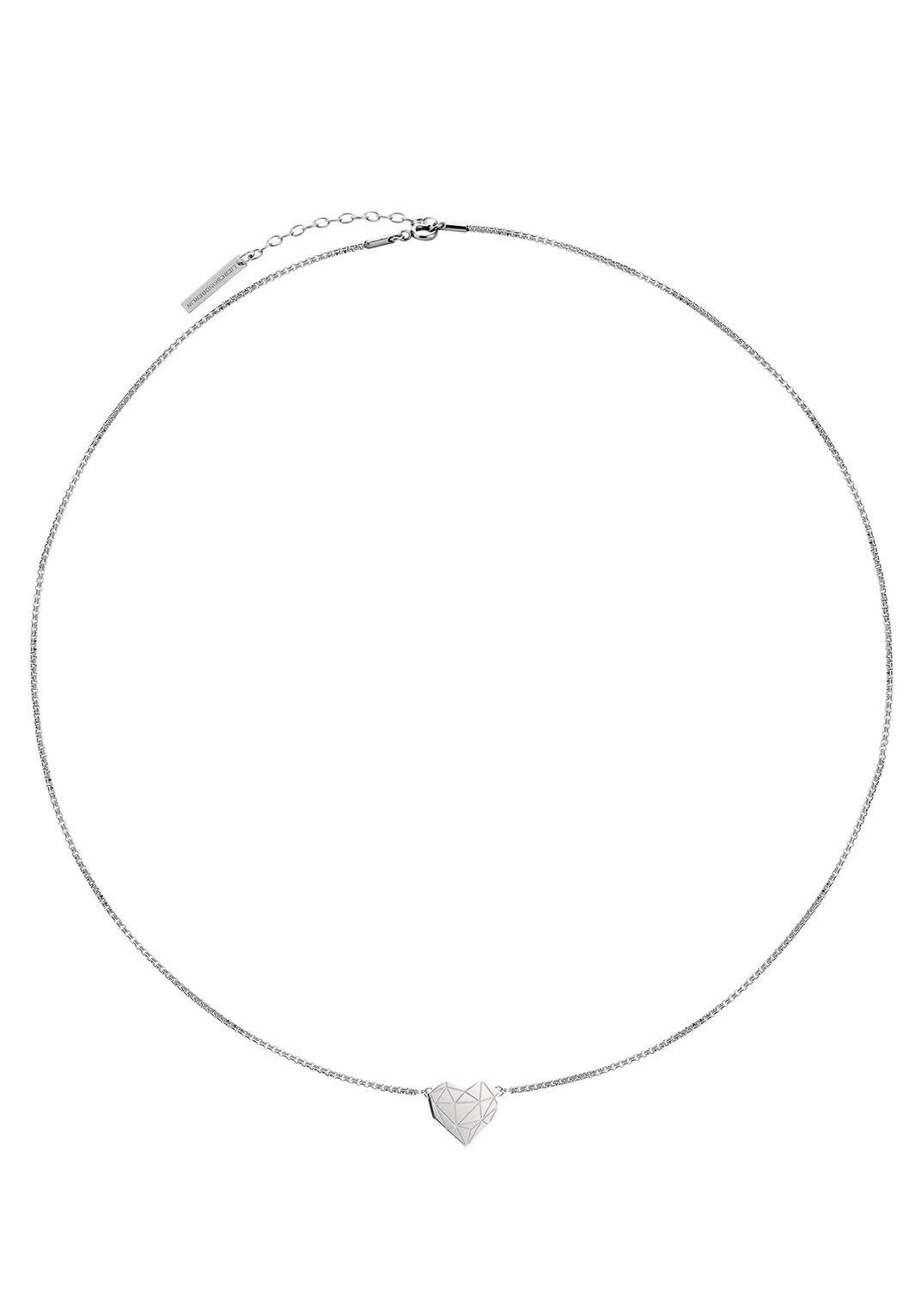 liebeskind berlin ketting met hanger lj-0331-n-40, hart met zirkoon (synthetisch) zilver
