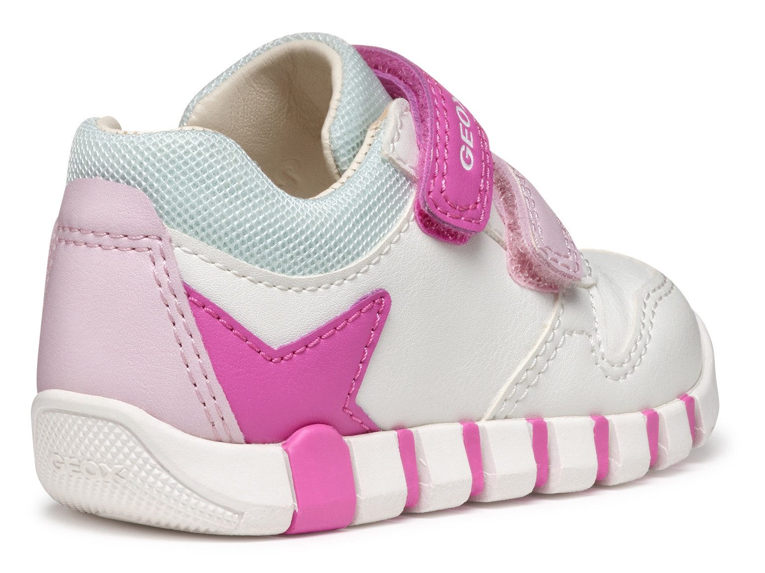 Geox Babyschoentjes B IUPIDOO GIRL , sneakers, klittenbandschoen, meisjes schoen met grote ster op de hiel