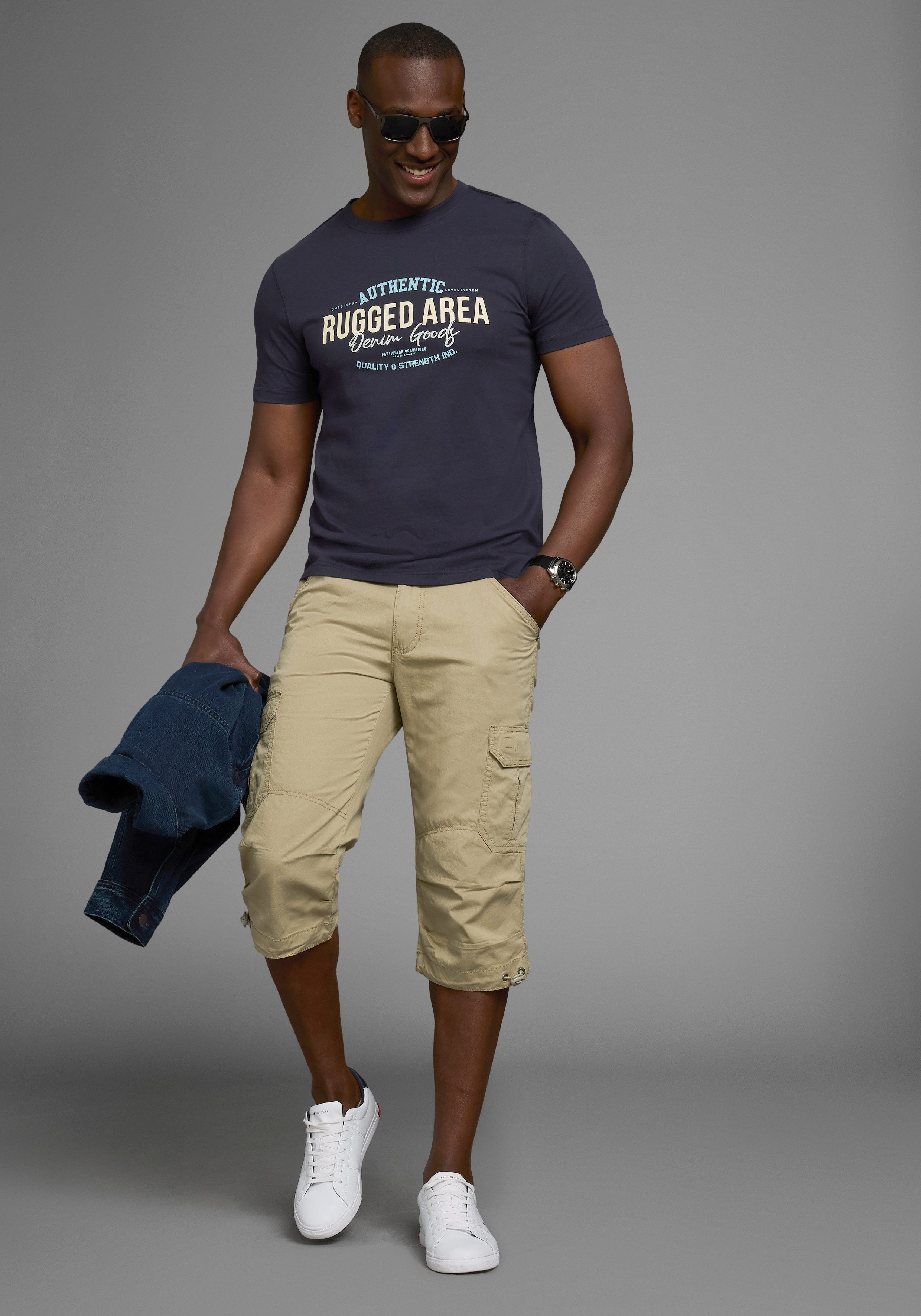 Man's World T-shirt Korte mouwen, regular fit, met print, ronde hals