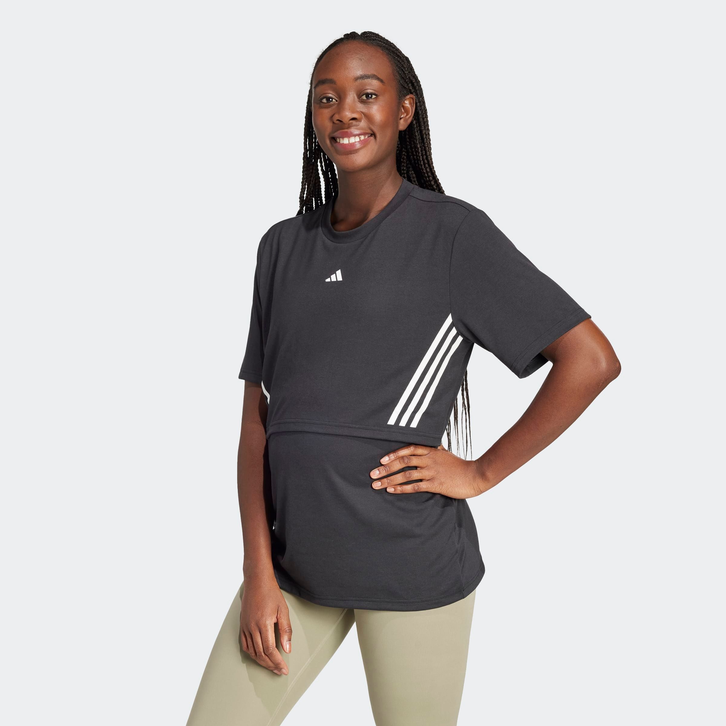 adidas Performance T-shirt MAT TEE dames tops maat S zwart