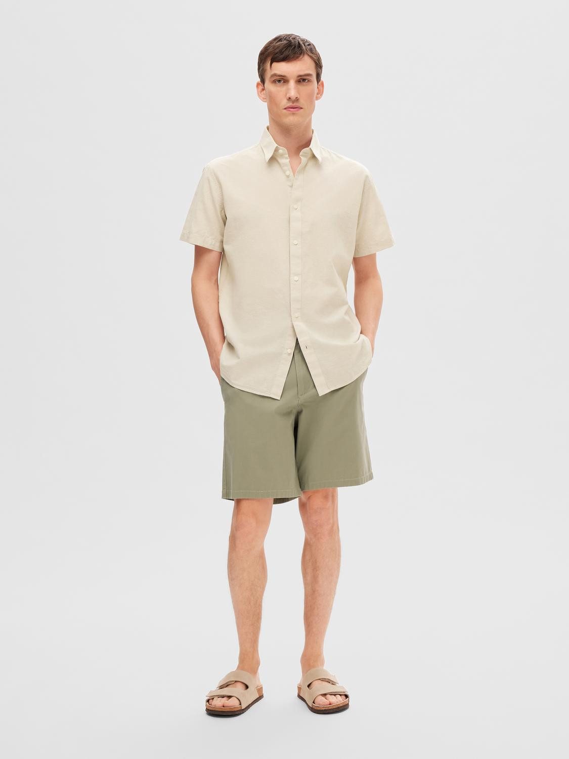SELECTED HOMME Overhemd met korte mouwen SLHREG-SUN SHIRT SS NOOS