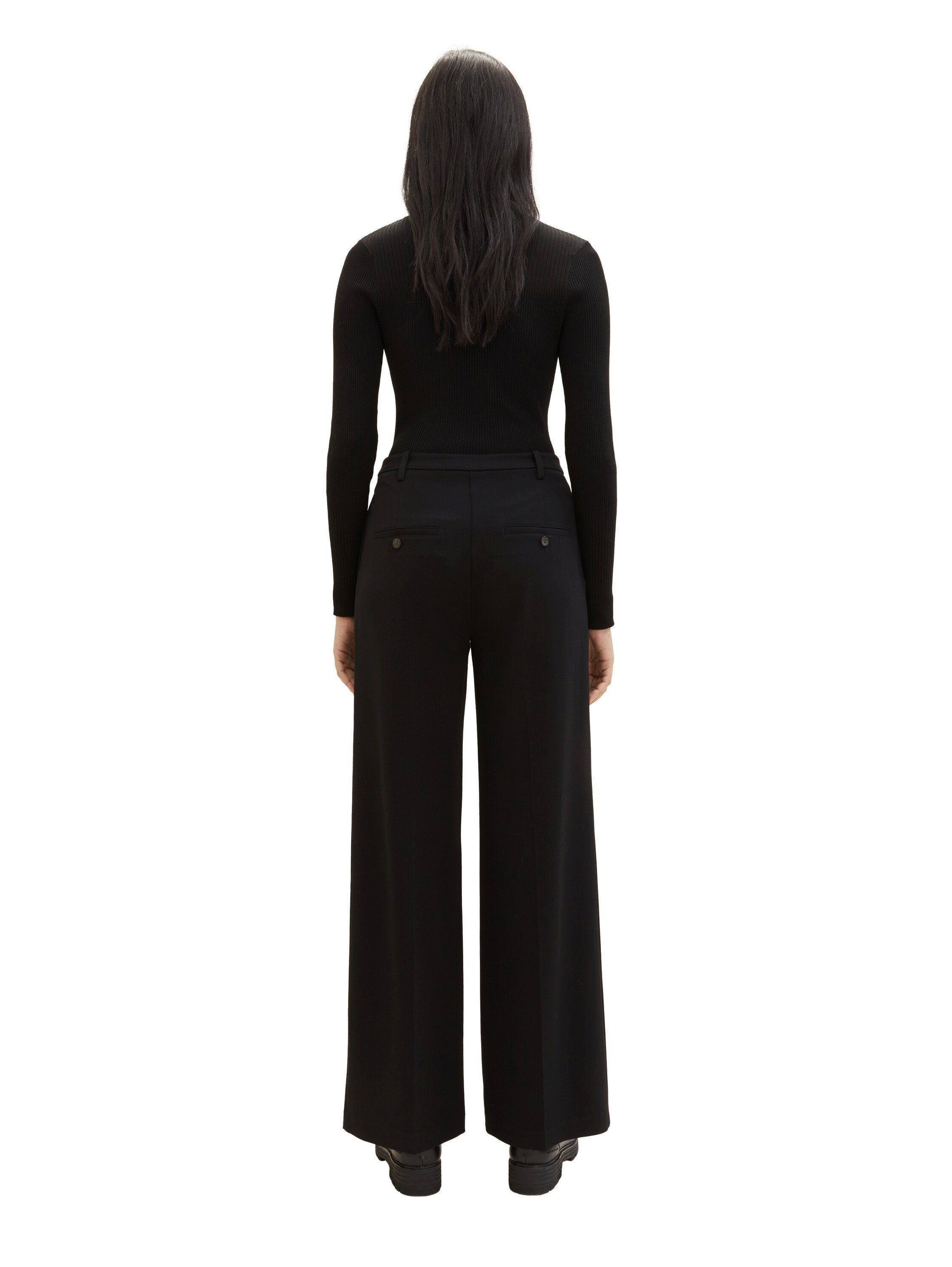 Tom Tailor Bandplooibroek Lea Wide Leg met wijde pijpen
