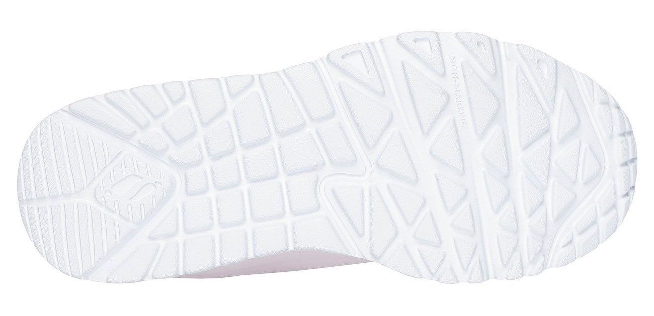 Skechers Sneakers UNO LITE , veterschoenen, plateausneaker met metallic, maat sjabloon om te downloaden