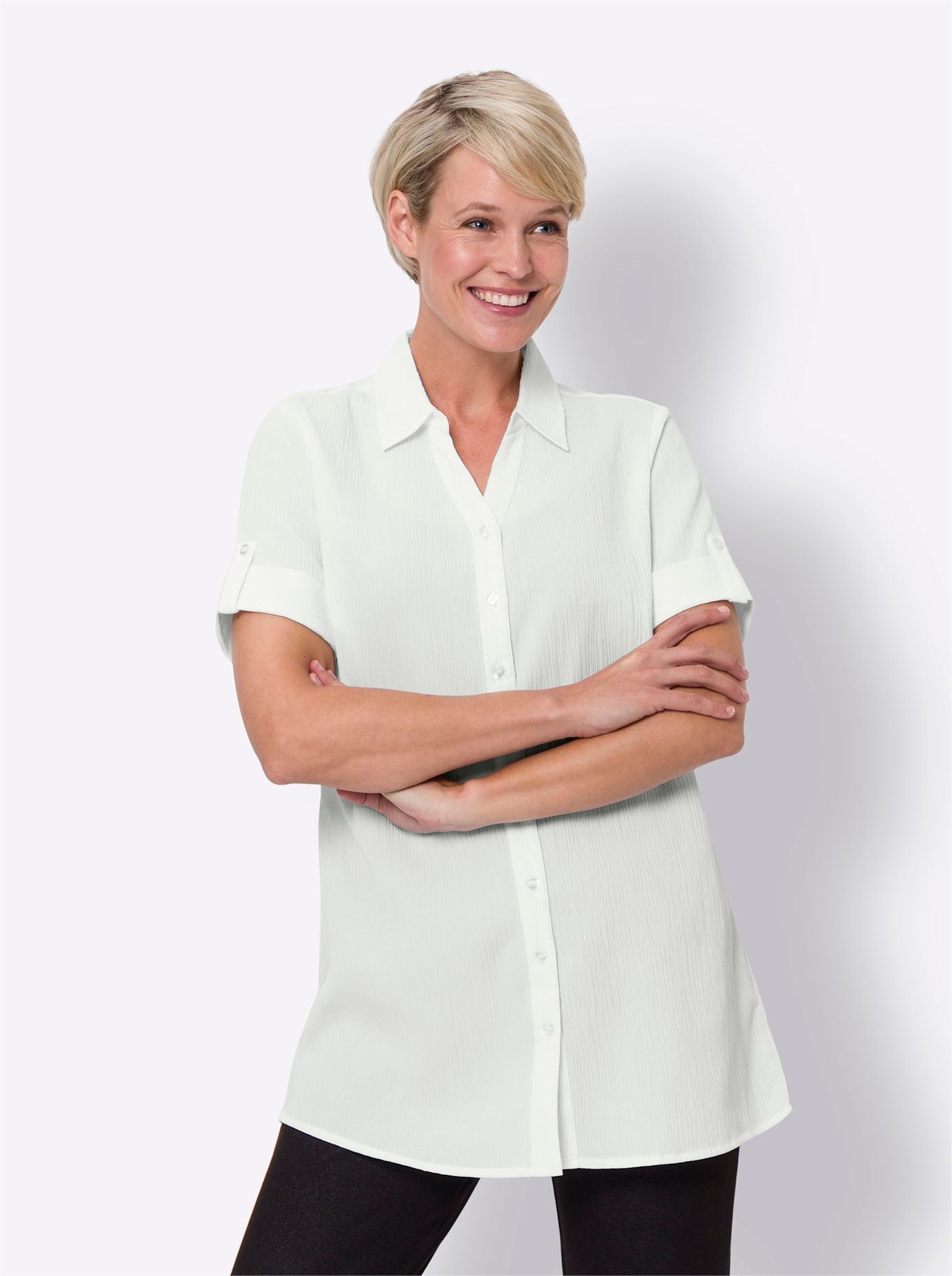 Classic Basics Lange blouse dames lange blouses maat 42 blauw