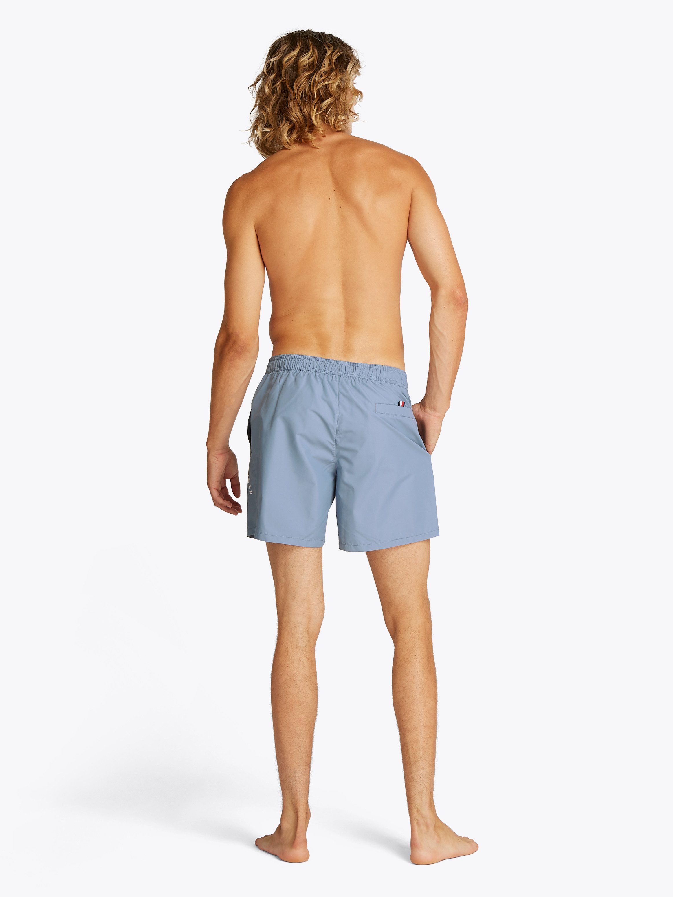 Tommy Hilfiger Swimwear Zwemshort MEDIUM DRAWSTRING met logoborduring op de heup