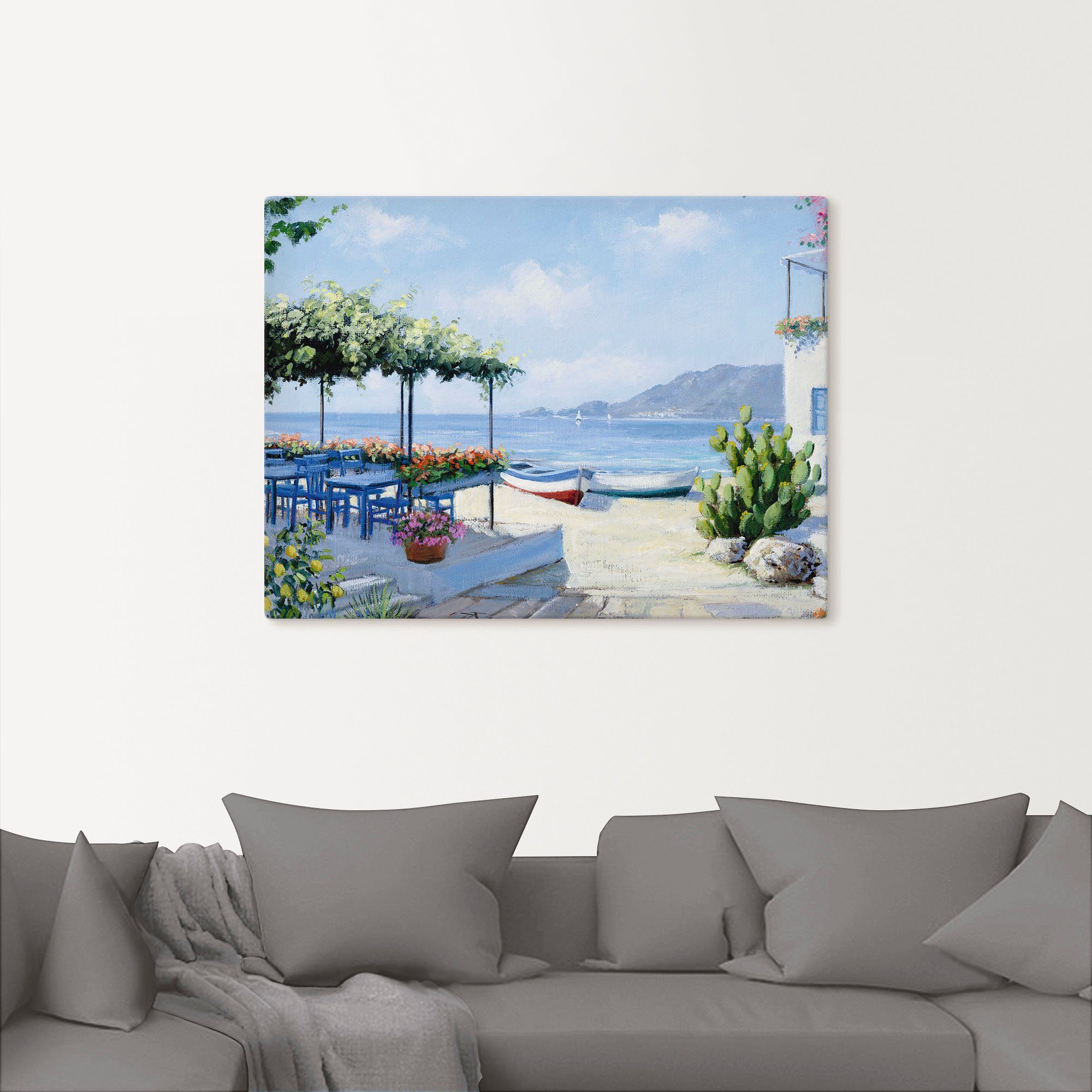 Artland Artprint Mooi uitzicht op zee als artprint op linnen, muursticker in verschillende maten