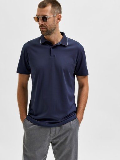 SELECTED HOMME Poloshirt SLHLEROY COOLMAX SS POLO NOOS