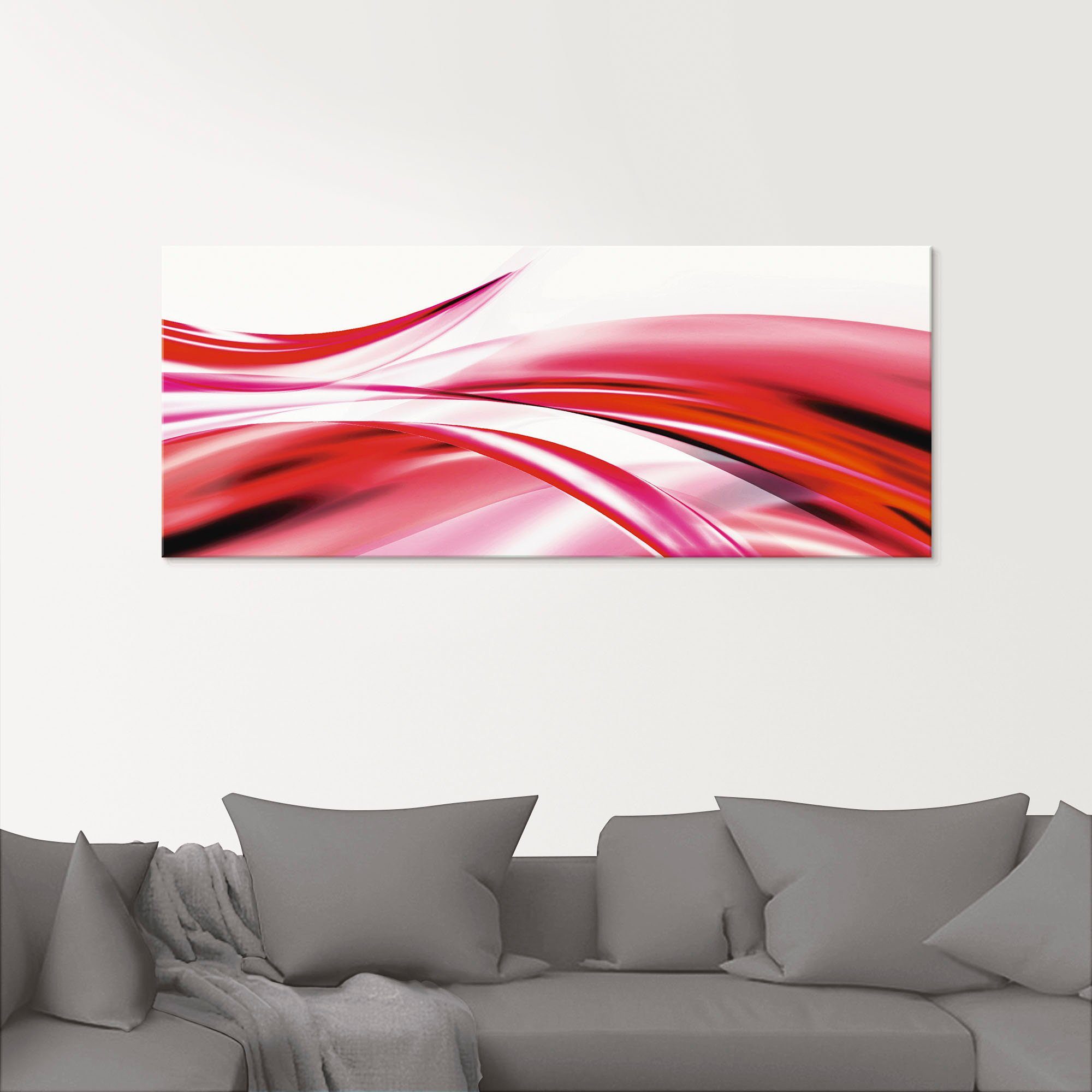 Artland Print op glas Mooie golf - abstract in verschillende maten