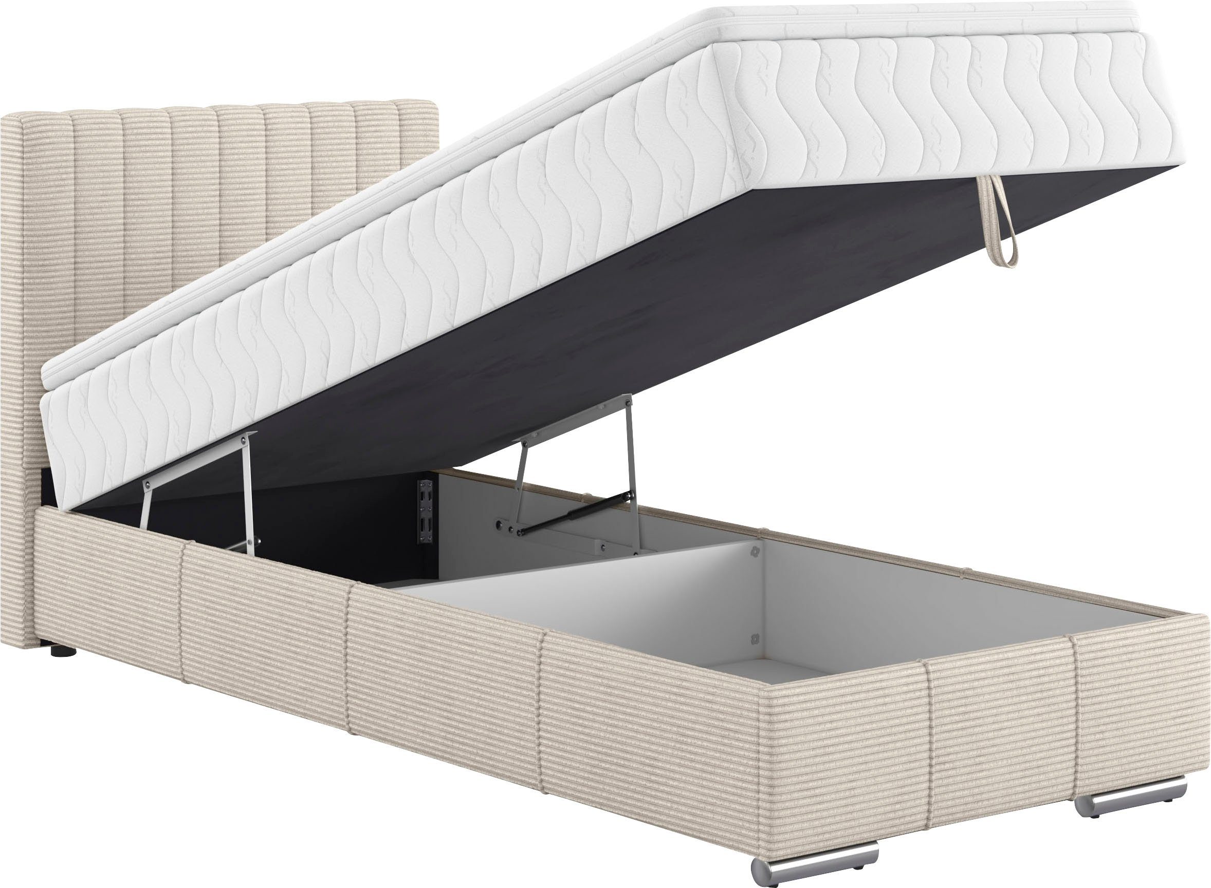 INOSIGN Boxspring Thor met bedbodem, incl. matras, topverkoper Topmatras en sierkussen, in verschillende hardheden beschikbaar