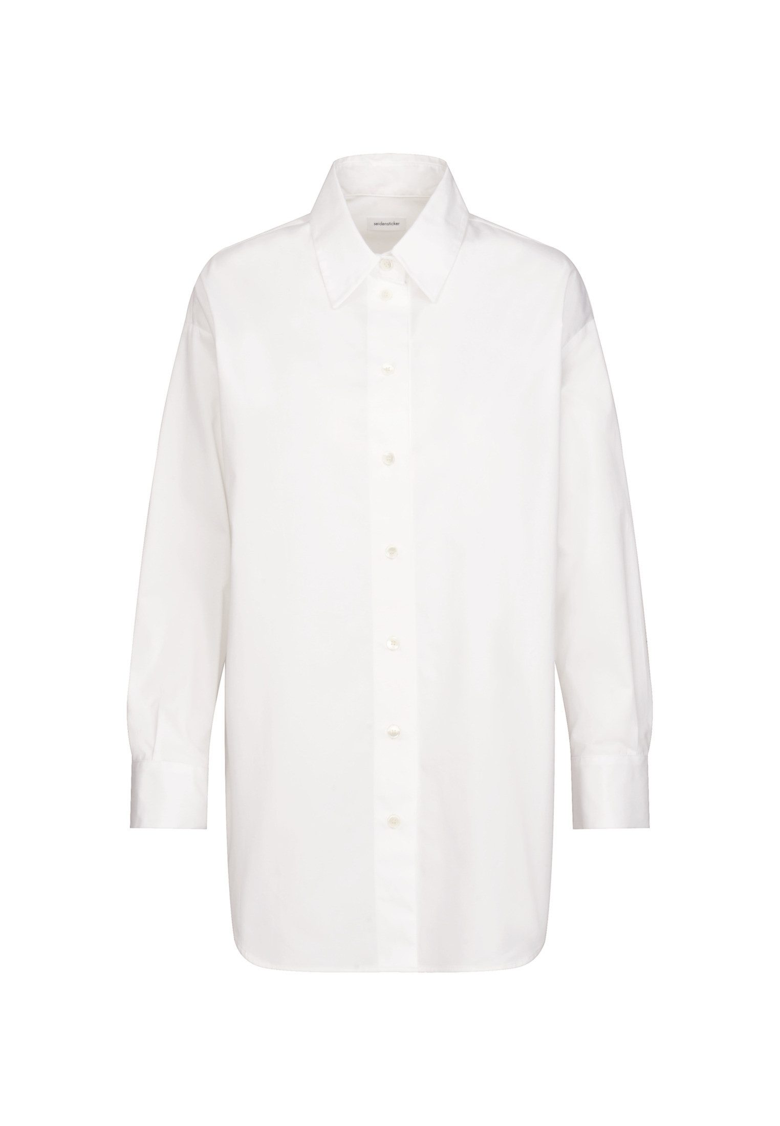 seidensticker Lange blouse Zwarte roos Lange mouwen kraag uni