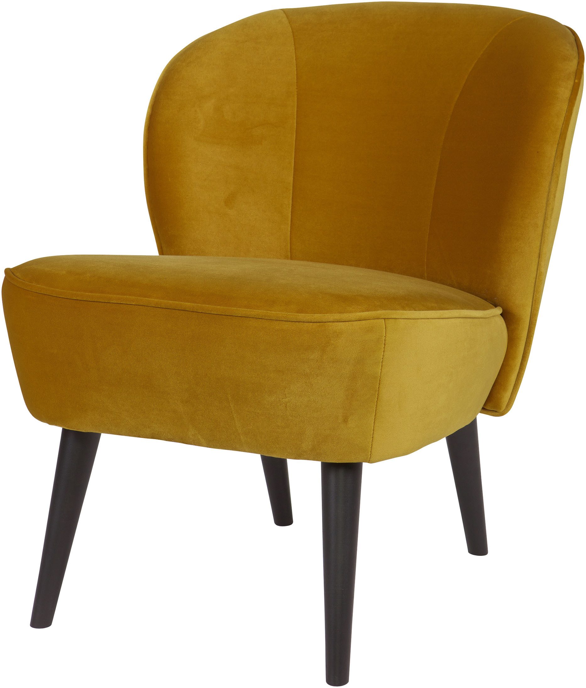 WOOOD Fauteuil Sara zacht gepolsterd, 4-poots frame, h 71 cm x b 59 cm