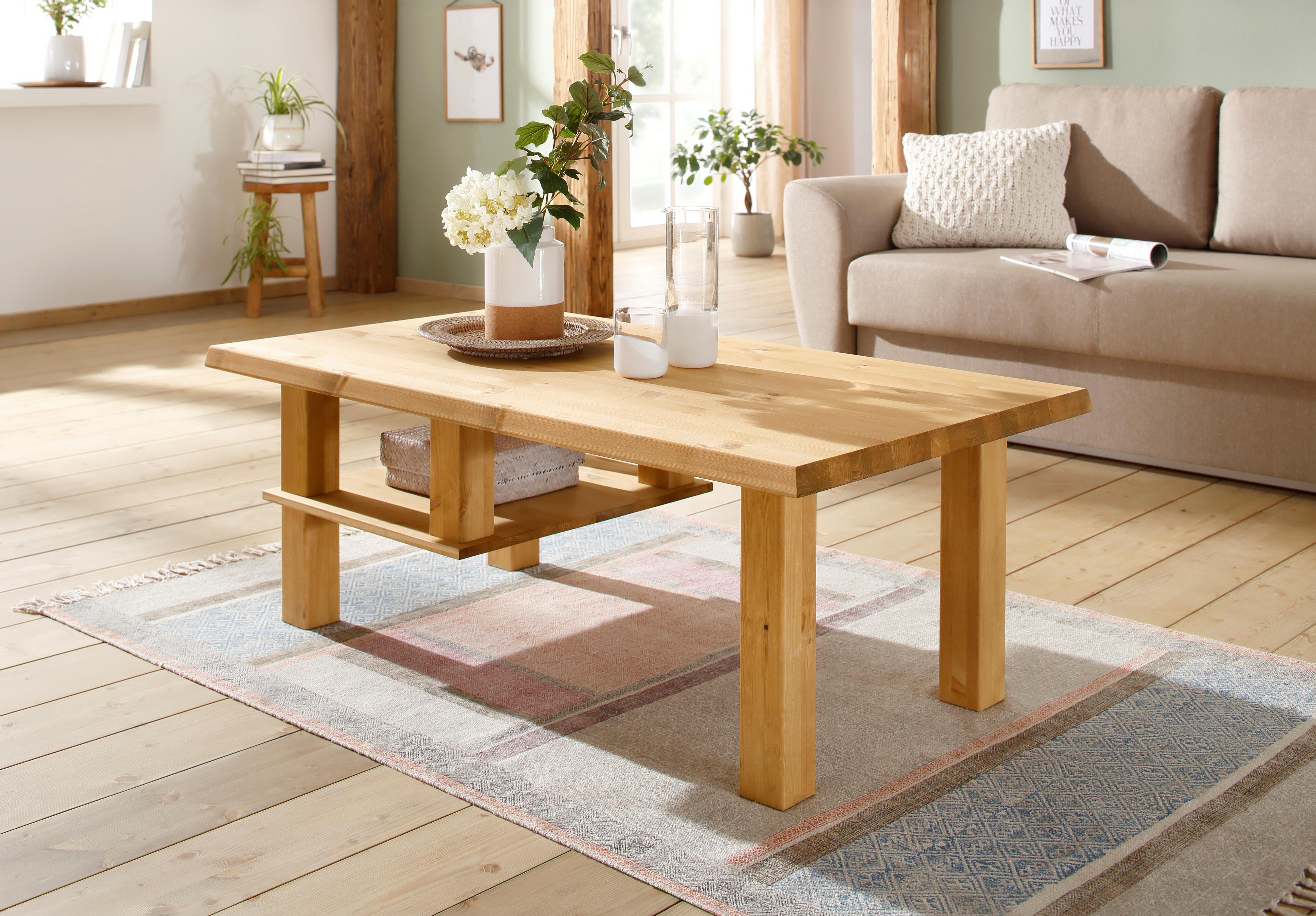 Home affaire Salontafel Ixo met 1 plank, breedte 120 cm, van massief grenen, fsc®