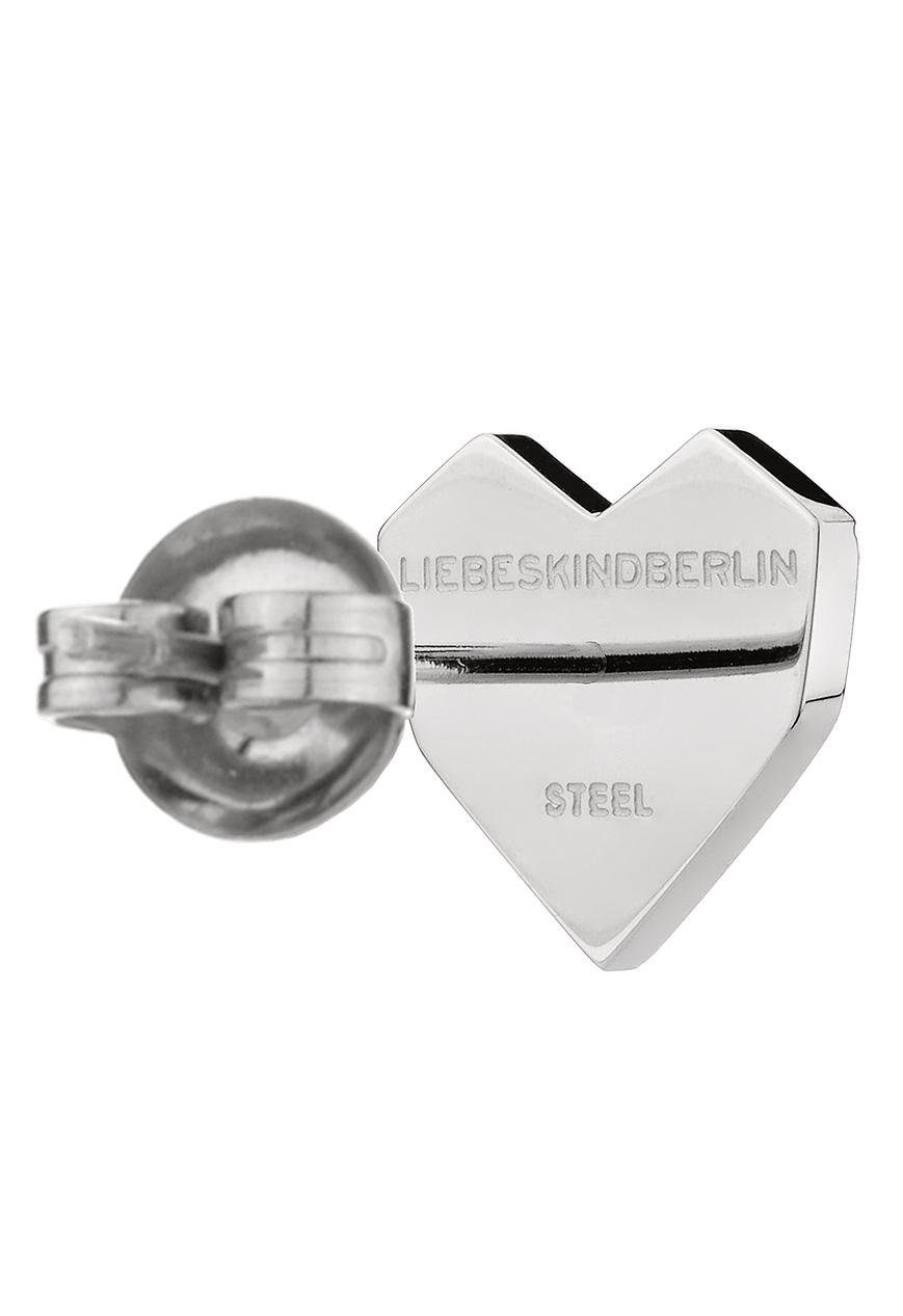 Liebeskind Berlin Paar oorstekers Sieraad cadeau roestvrijstalen oorbellen hart, LJ-0307-E-11, LJ-0308-E-11