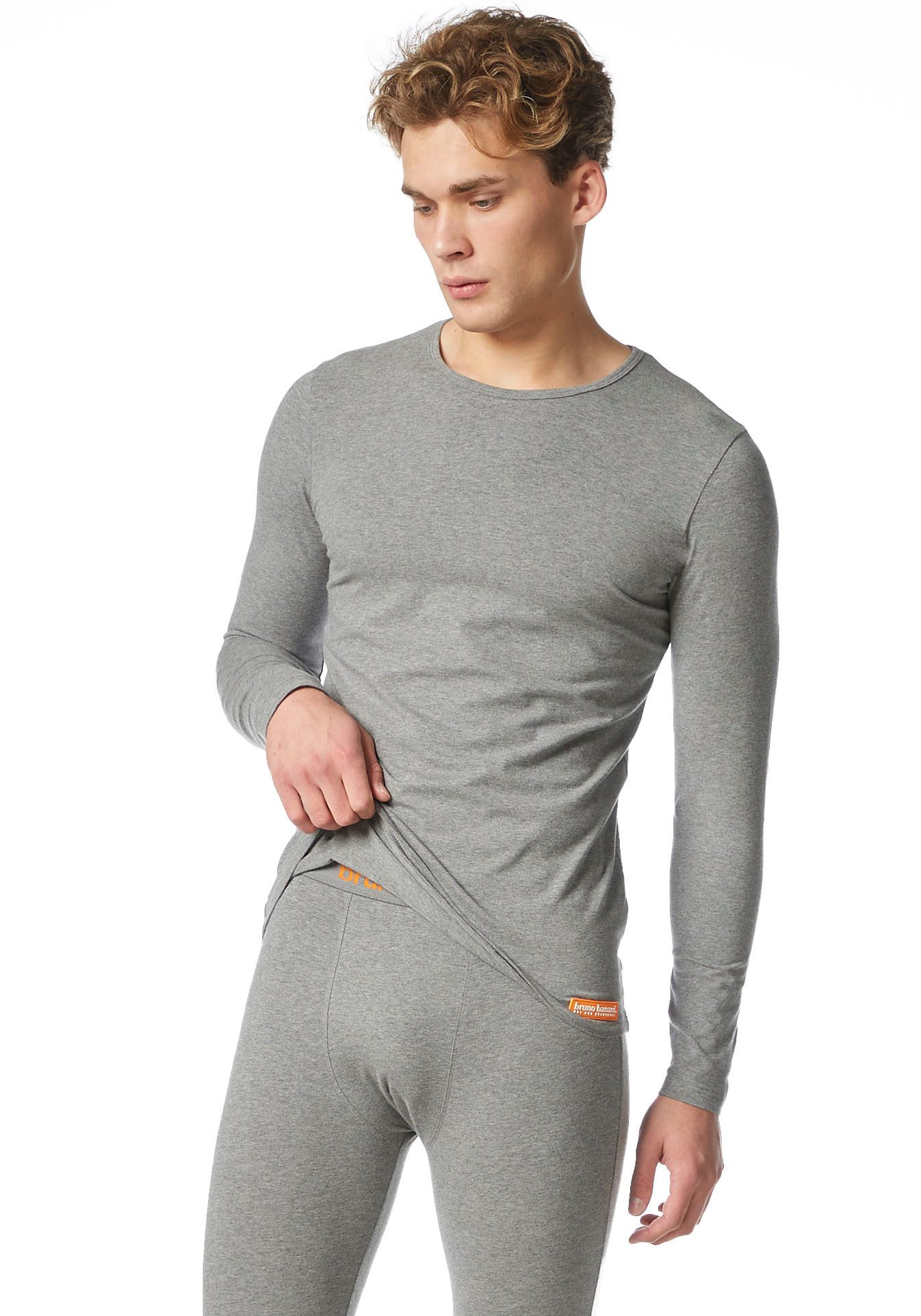 Bruno Banani Hemd Warm Up met contrasterend merklabel (set)