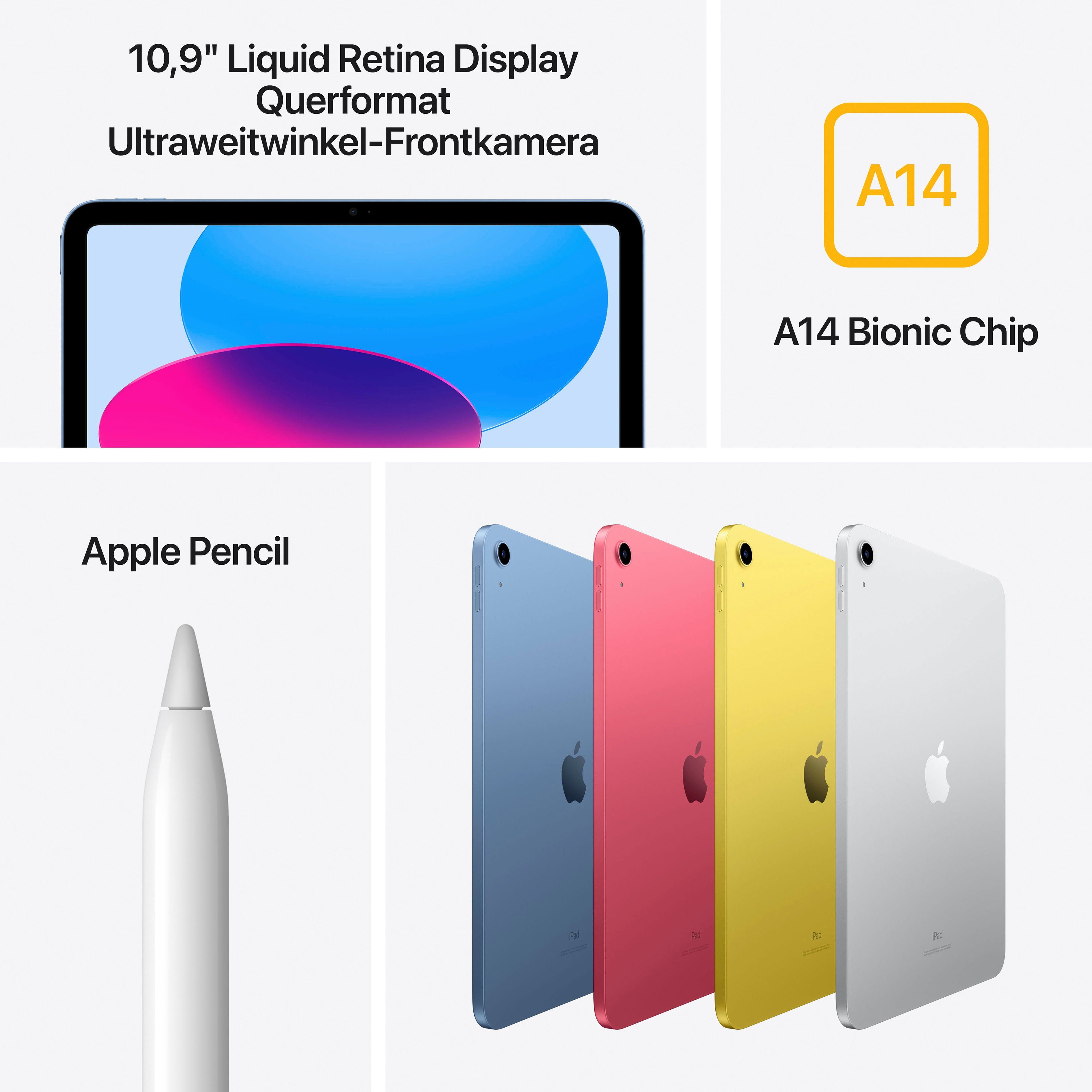 Apple Tablet iPad Wi-Fi 10e Generation inclusief Poweradapter, 10,9", iPadOS