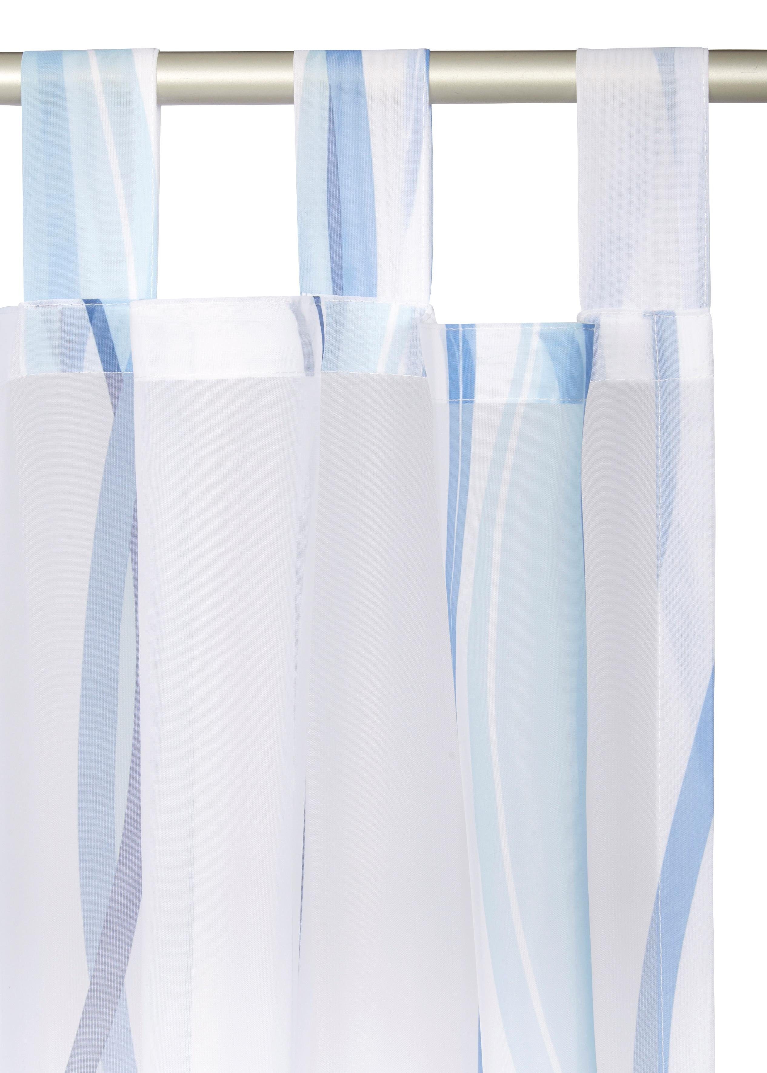 my home Gordijn Dimona set van 2, voile, polyester, golven (2 stuks)