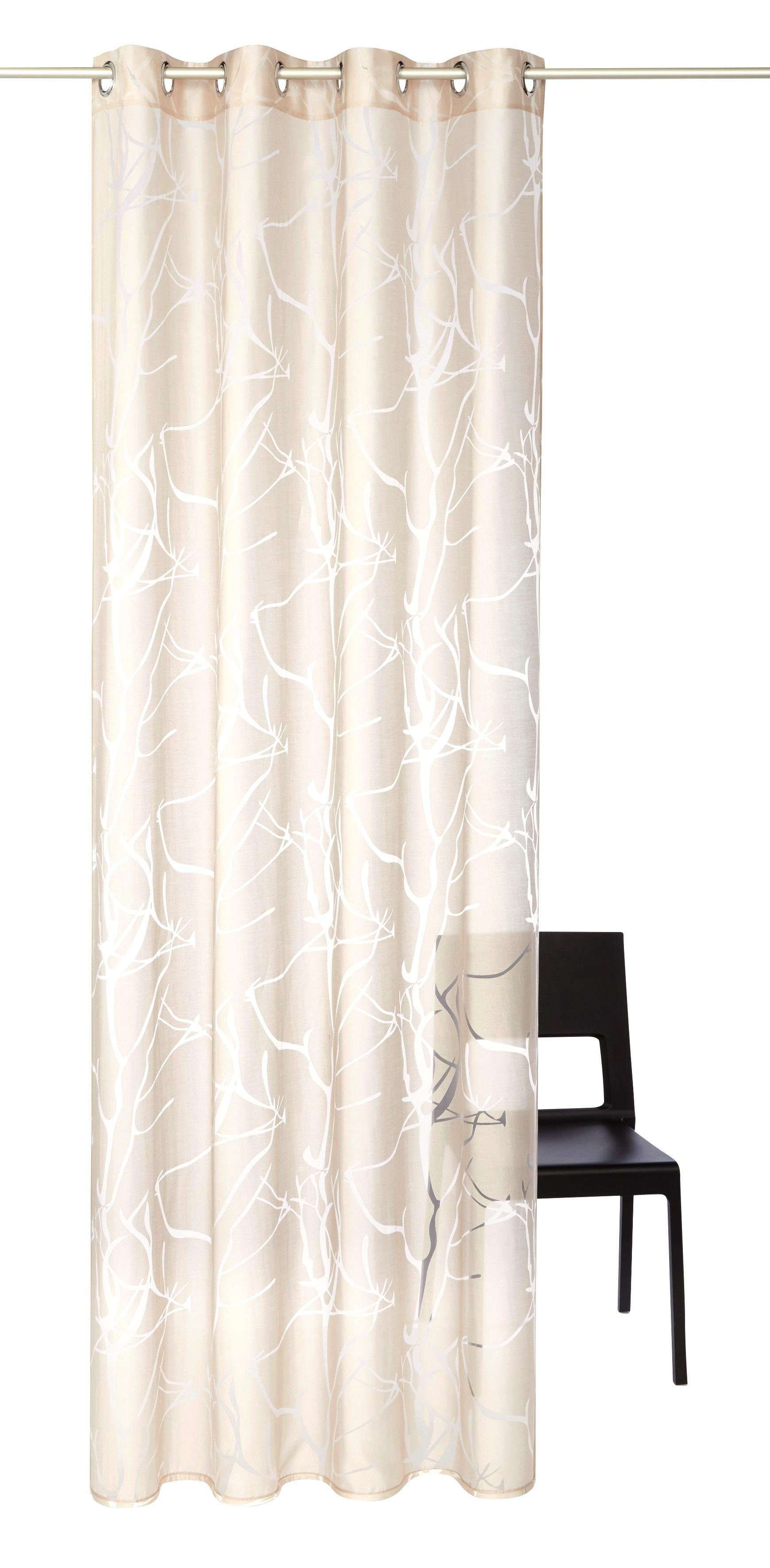 my home Gordijn ANNA Bestseller, takkenmotief, viscose, polyester (1 stuk)