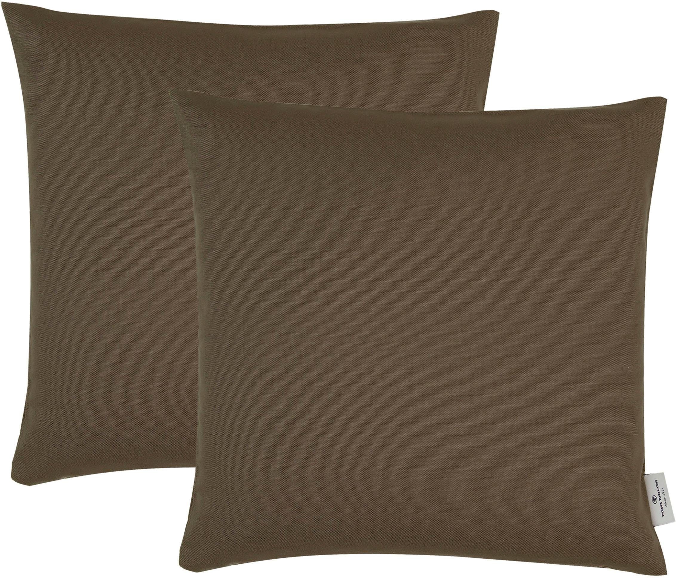 TOM TAILOR HOME Sierkussen Dove unikleur, kussenovertrekken zonder vulling(2 stuks)