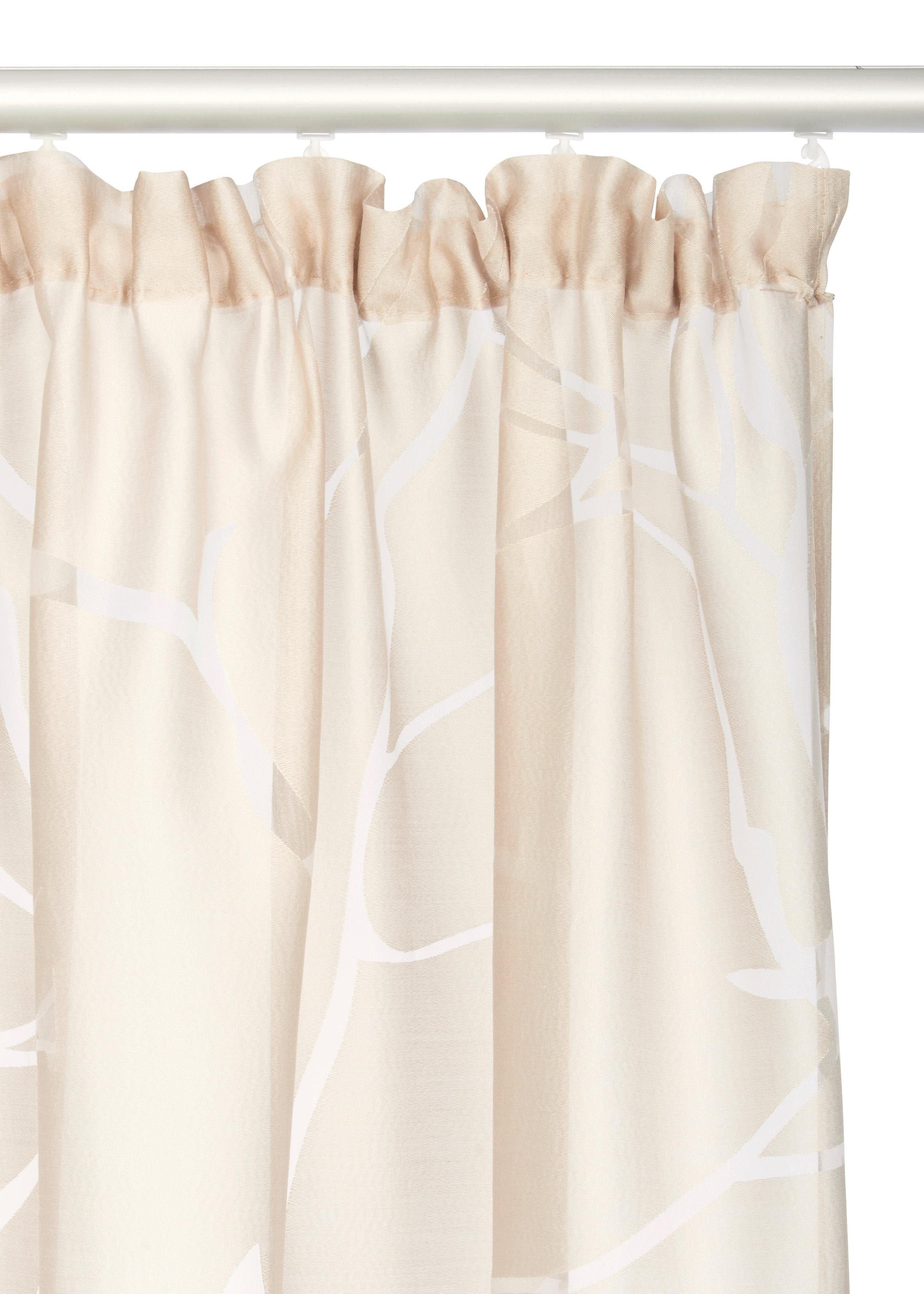 my home Gordijn ANNA Viscose, polyester, takkenmotief (1 stuk)