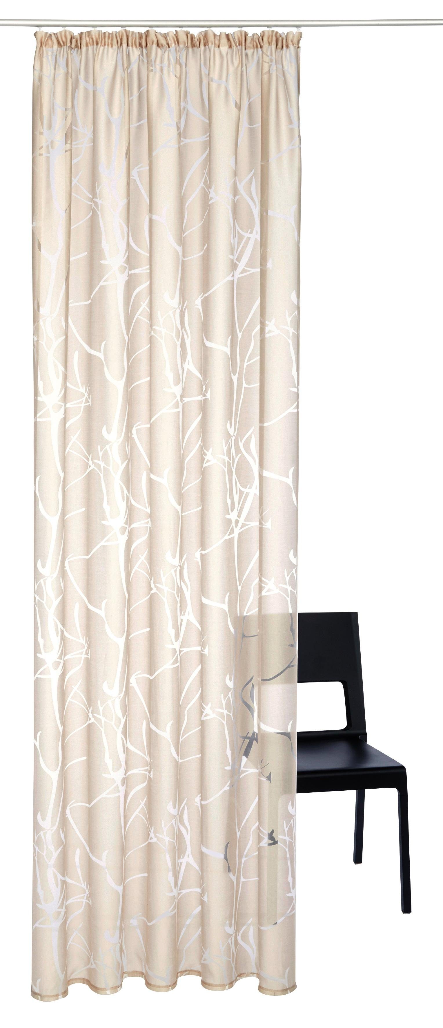 my home Gordijn ANNA Viscose, polyester, takkenmotief (1 stuk)