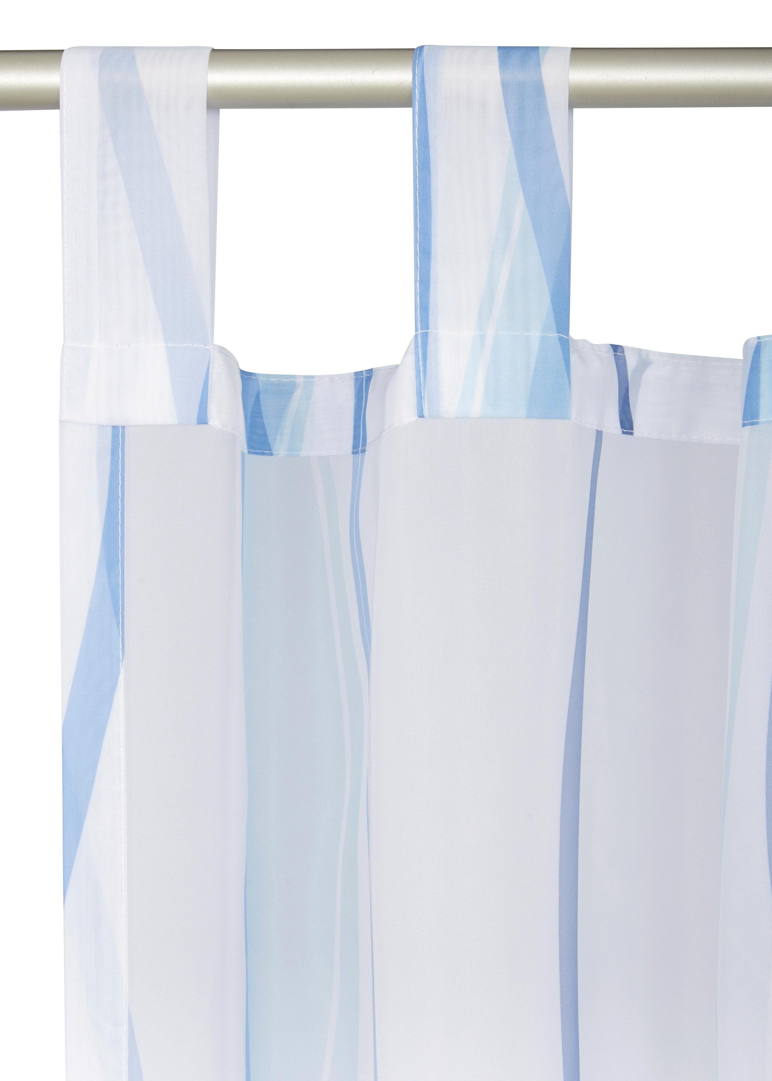 my home Gordijn Dimona set van 2, voile, polyester, golven (2 stuks)