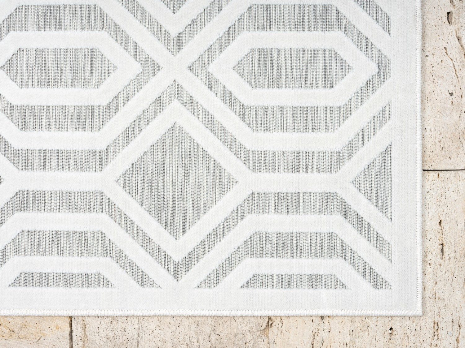 Myflair Möbel & Accessoires Vloerkleed Haven voorraadopruiming Ruitenmotief, hoog-laag effect, geschikt voor buiten, balkon, terras
