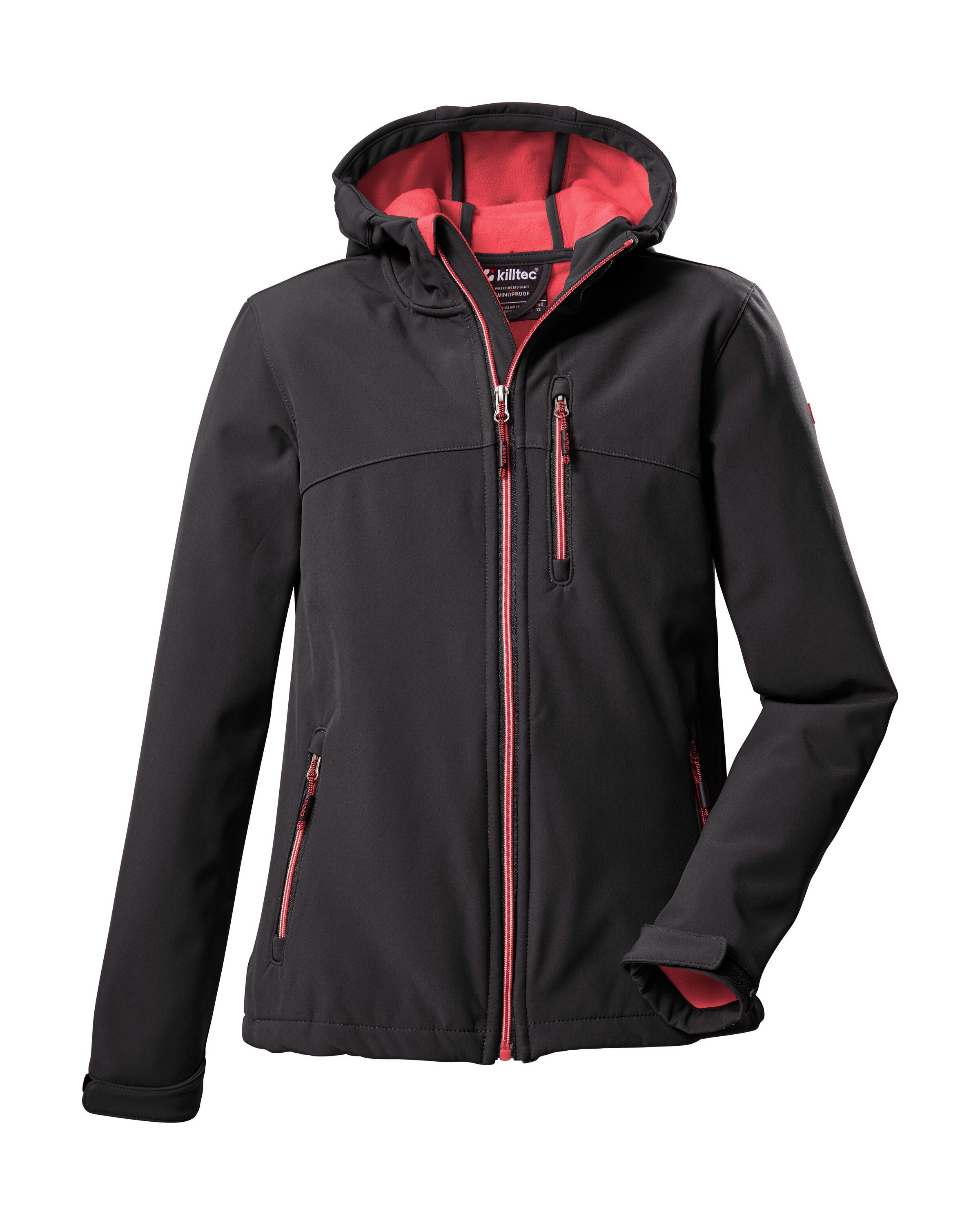 Killtec Softshell-jack Girls softshell-jack Waterafstotend, verstelbare capuchon en mouwen,...