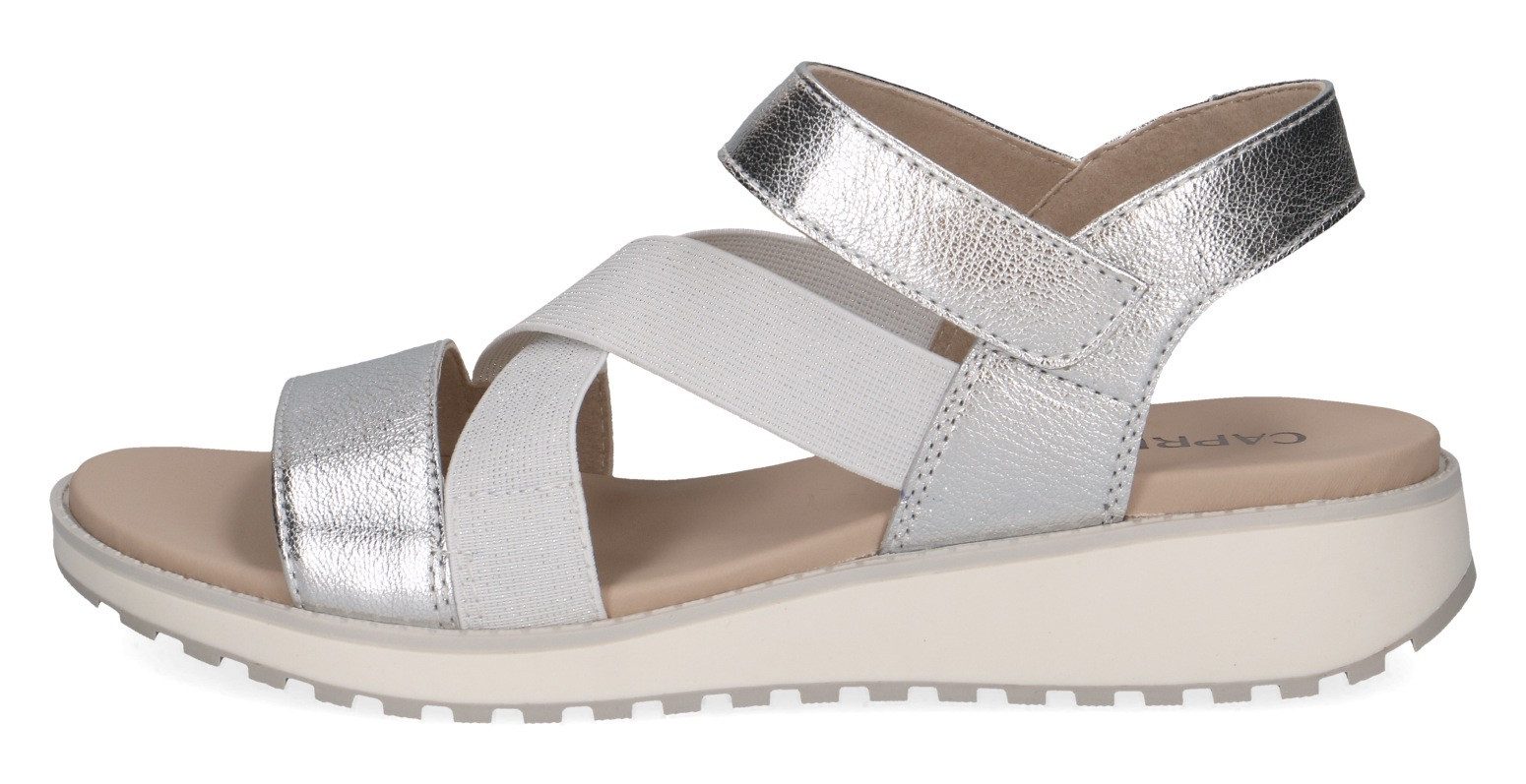 Caprice Sleehaksandaaltjes , riemchensandaal, zomerschoen, comfortabele schoen met strass-steentjes