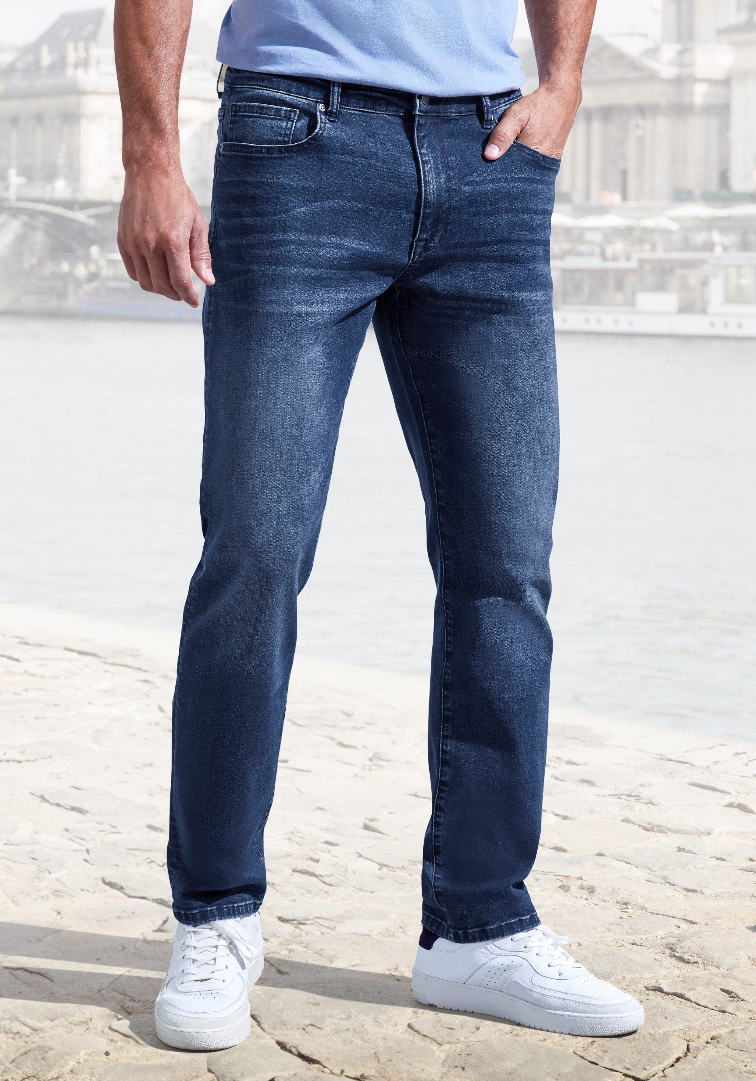 John Devin Five-pocketsbroek Straight-fit Jeans