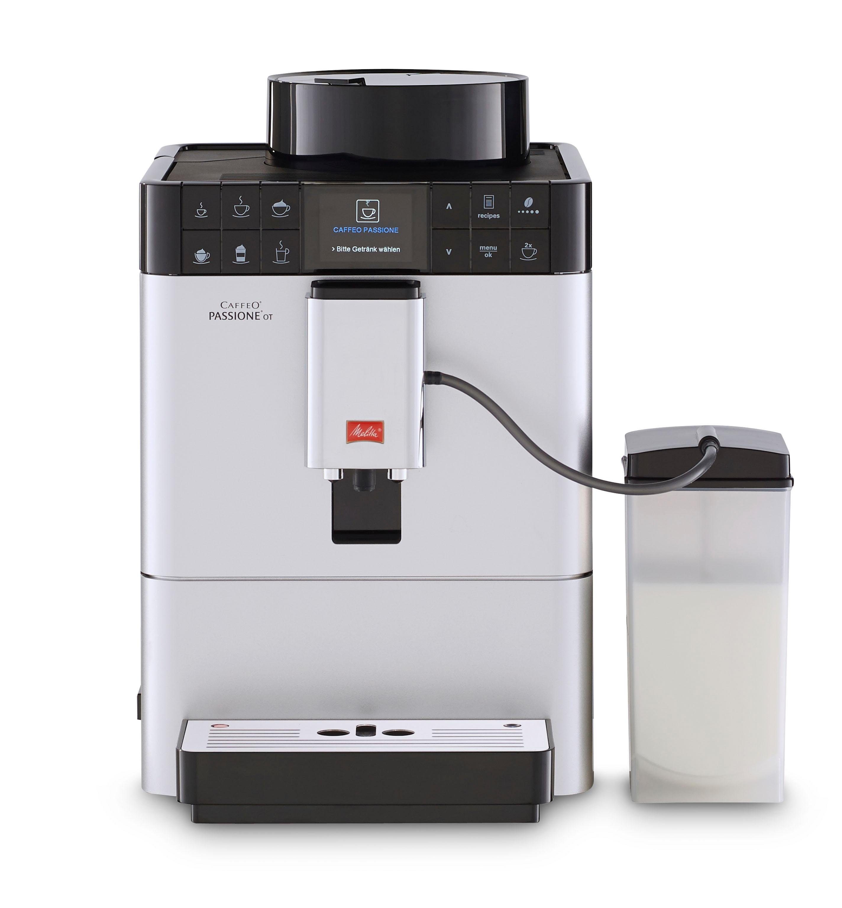 Melitta Volautomatisch koffiezetapparaat Passione® One Touch F53/1-101, zilverkleur, One-touch-functie , per kopje precies de juiste hoeveelheid versgemalen bonen