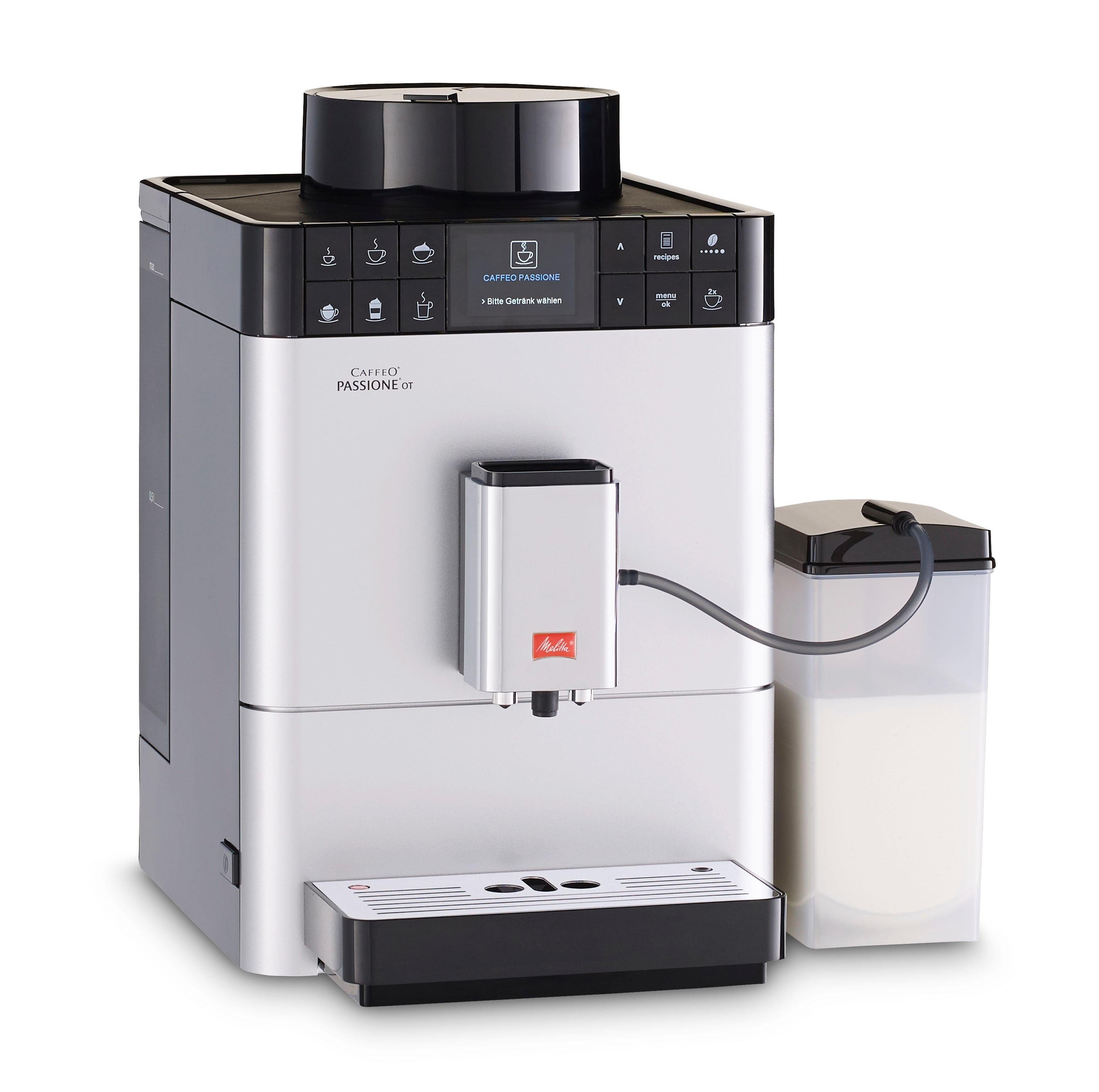Melitta Volautomatisch koffiezetapparaat Passione® One Touch F53/1-101, zilverkleur, One-touch-functie , per kopje precies de juiste hoeveelheid versgemalen bonen