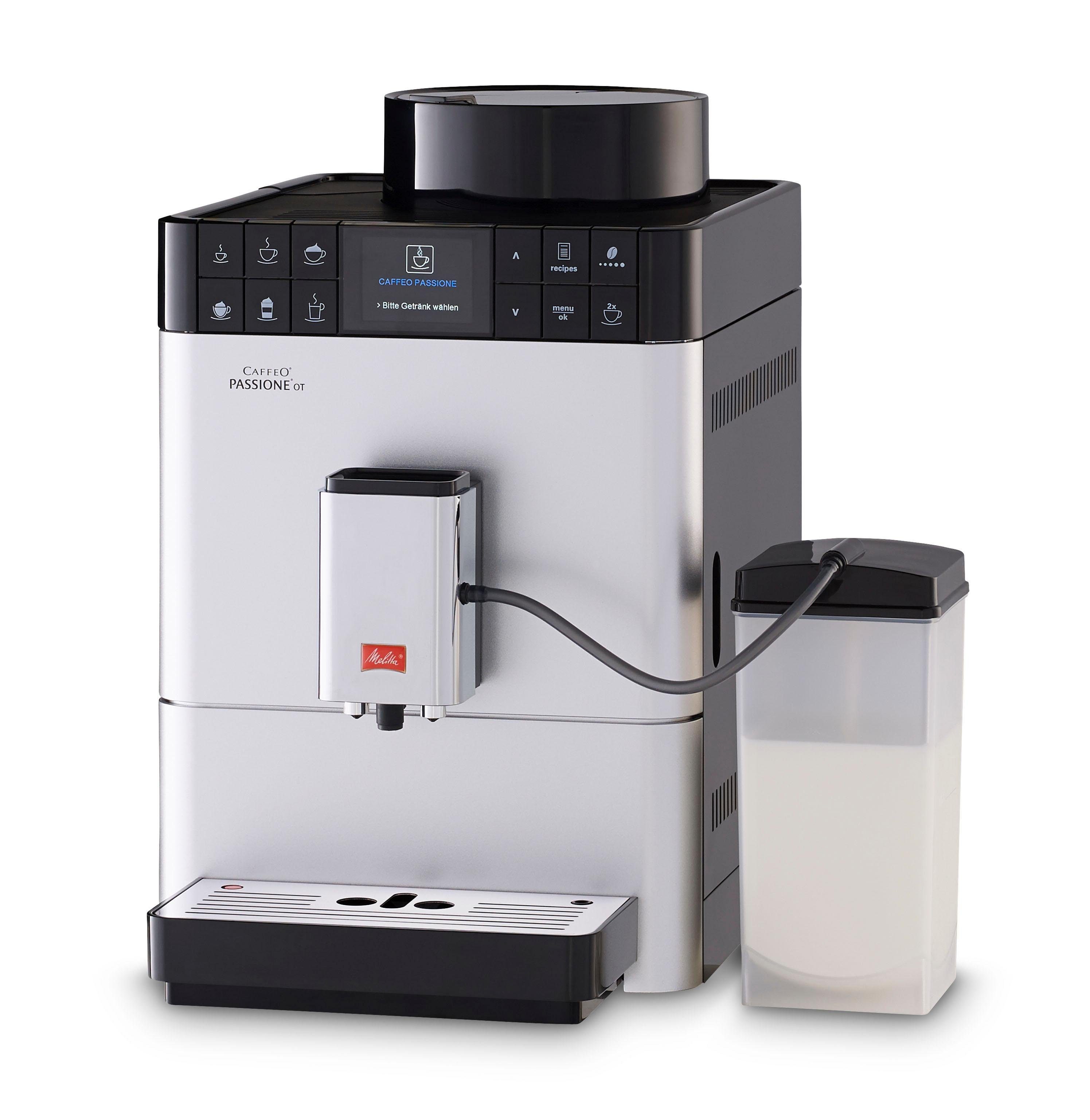 Melitta Volautomatisch koffiezetapparaat Passione® One Touch F53/1-101, zilverkleur, One-touch-functie , per kopje precies de juiste hoeveelheid versgemalen bonen