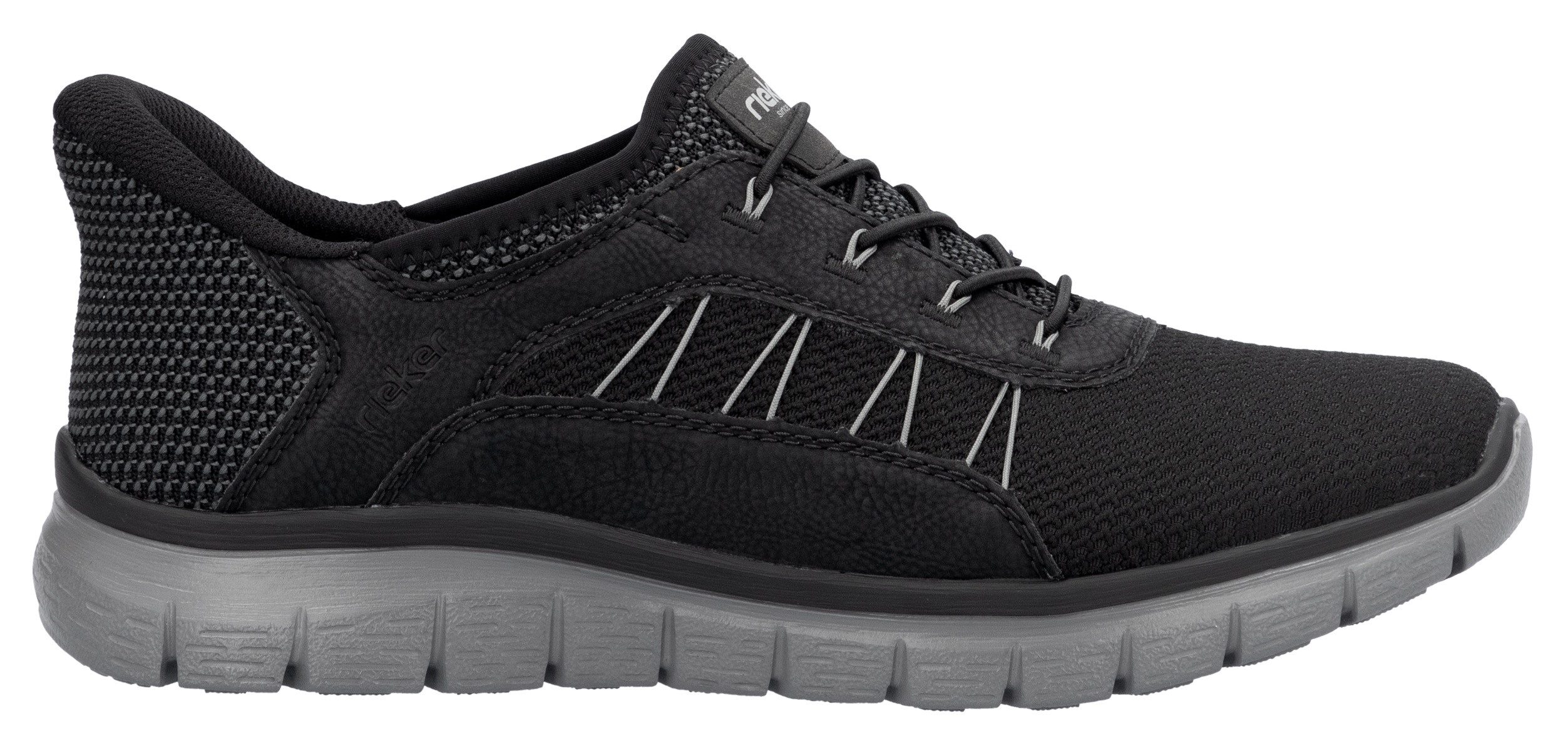 Rieker Slip-on sneakers lage schoen, vrijetijdsschoen, instapschoen met elastiek