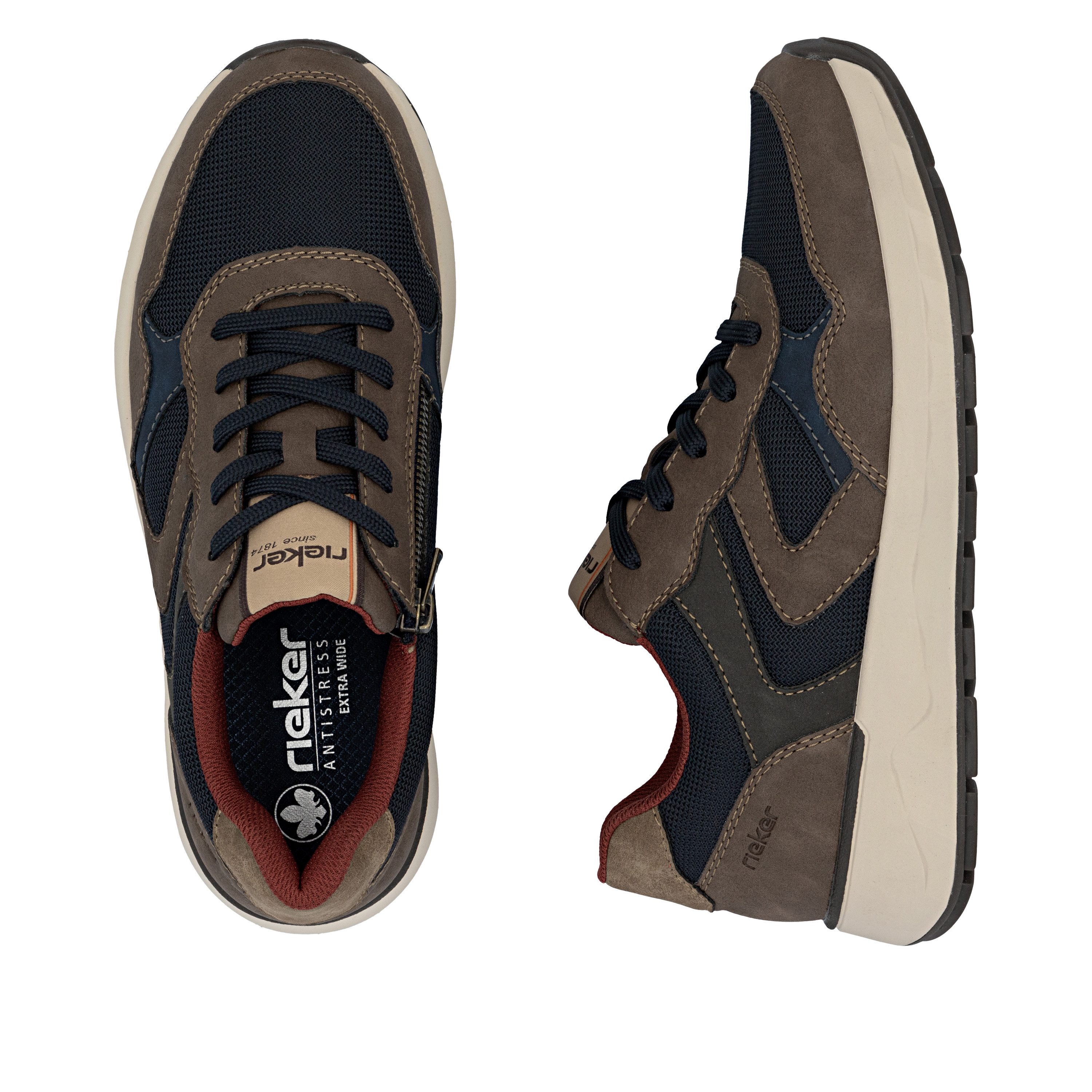 Rieker Sneakers Veterschoenen, lage schoen, vrijetijdsschoen met zachte schacht