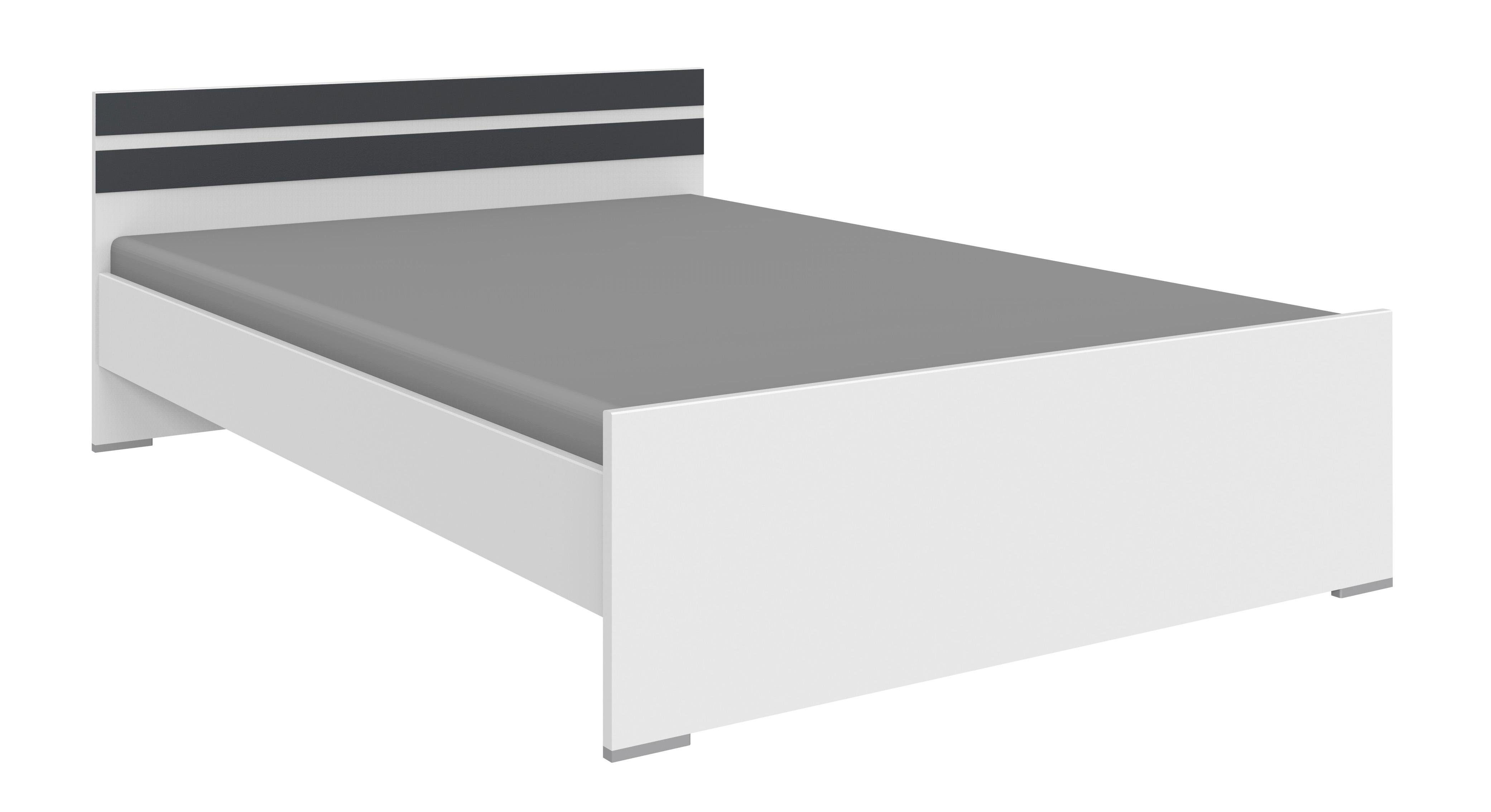 Wimex Bed Joker, logeerbed Ligoppervlak 90 of 140x200 cm, kleuraccenten aan het hoofdeinde, bedden wit