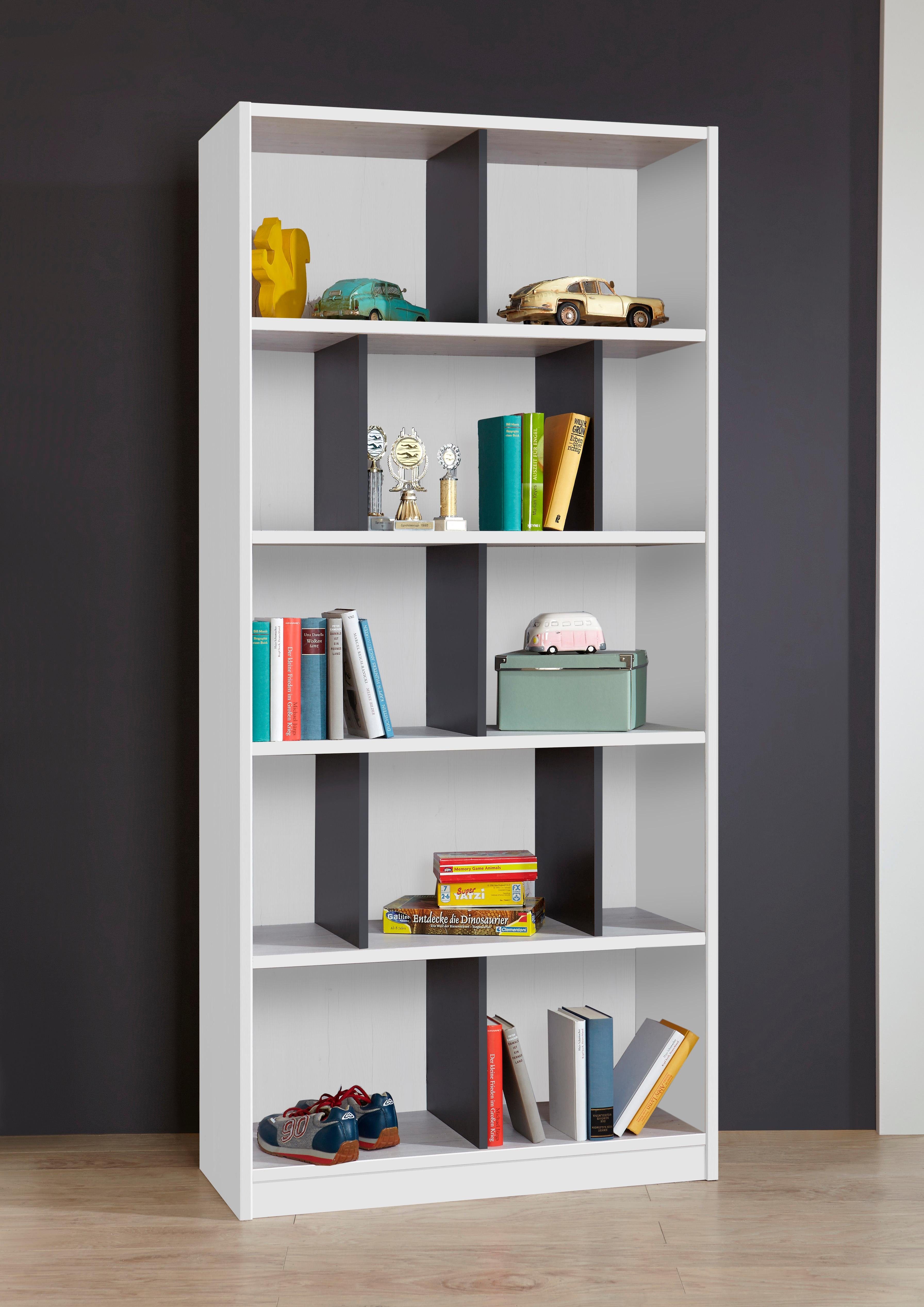 Wimex Staand rek Joker Boekenrek, multifunctioneel rek met veel vakken, 198 cm hoog, 90 cm breed