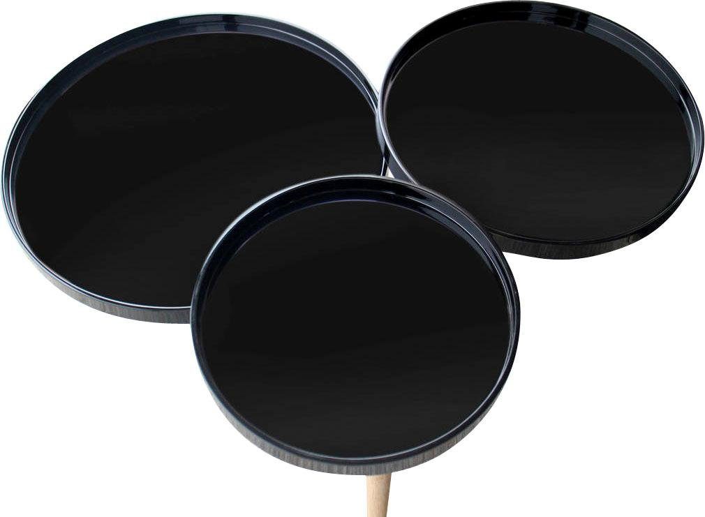 Kayoom Bijzettafel Butler 110, aantrekkelijke bijzettafel Diameter van de ophangvlakken: 49,5/39,5/30 cm, gladde vlakken (1 stuk)