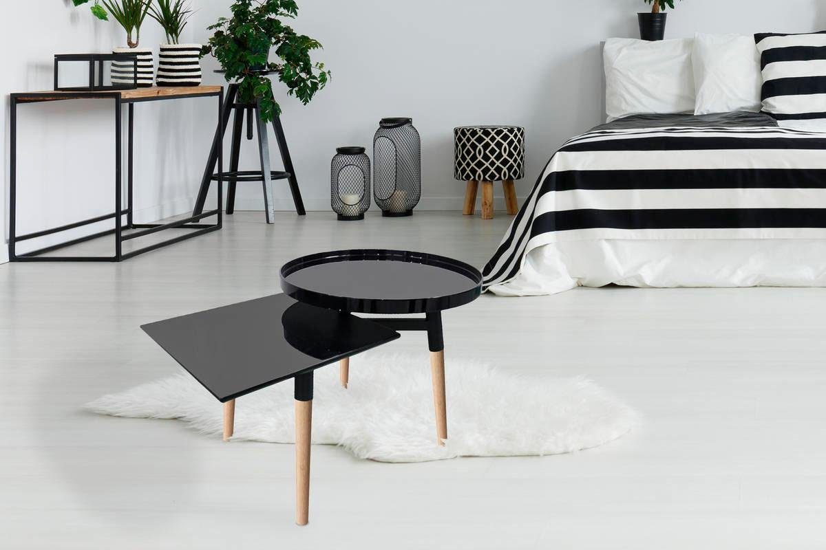 Kayoom Bijzettafel Butler 320, aantrekkelijke bijzettafel Diameter ronde plaat: ca. 49,5 / Vierkante plaat: 40 x 40 cm (1 stuk)