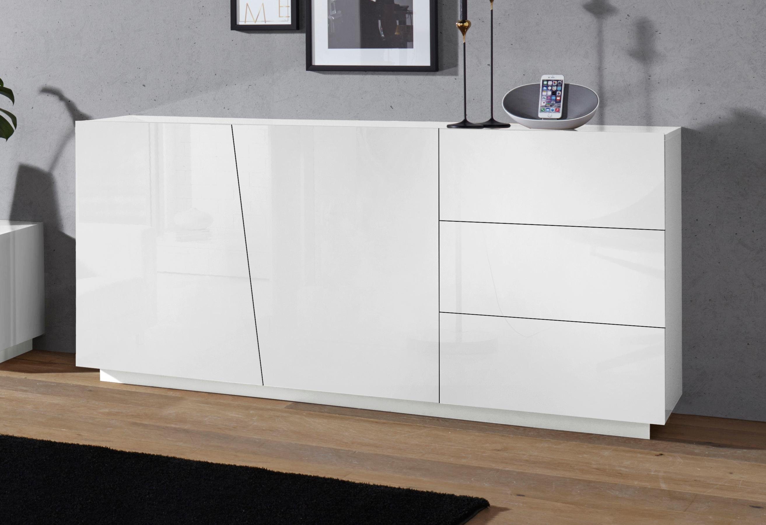 INOSIGN Dressoir VEGA Breedte 180 cm dressoirs wit